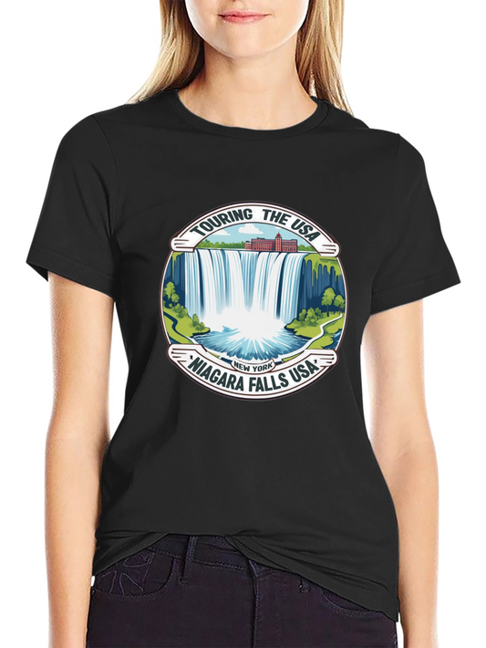 Niagara Falls USA Black T-Shirt | Touring The USA