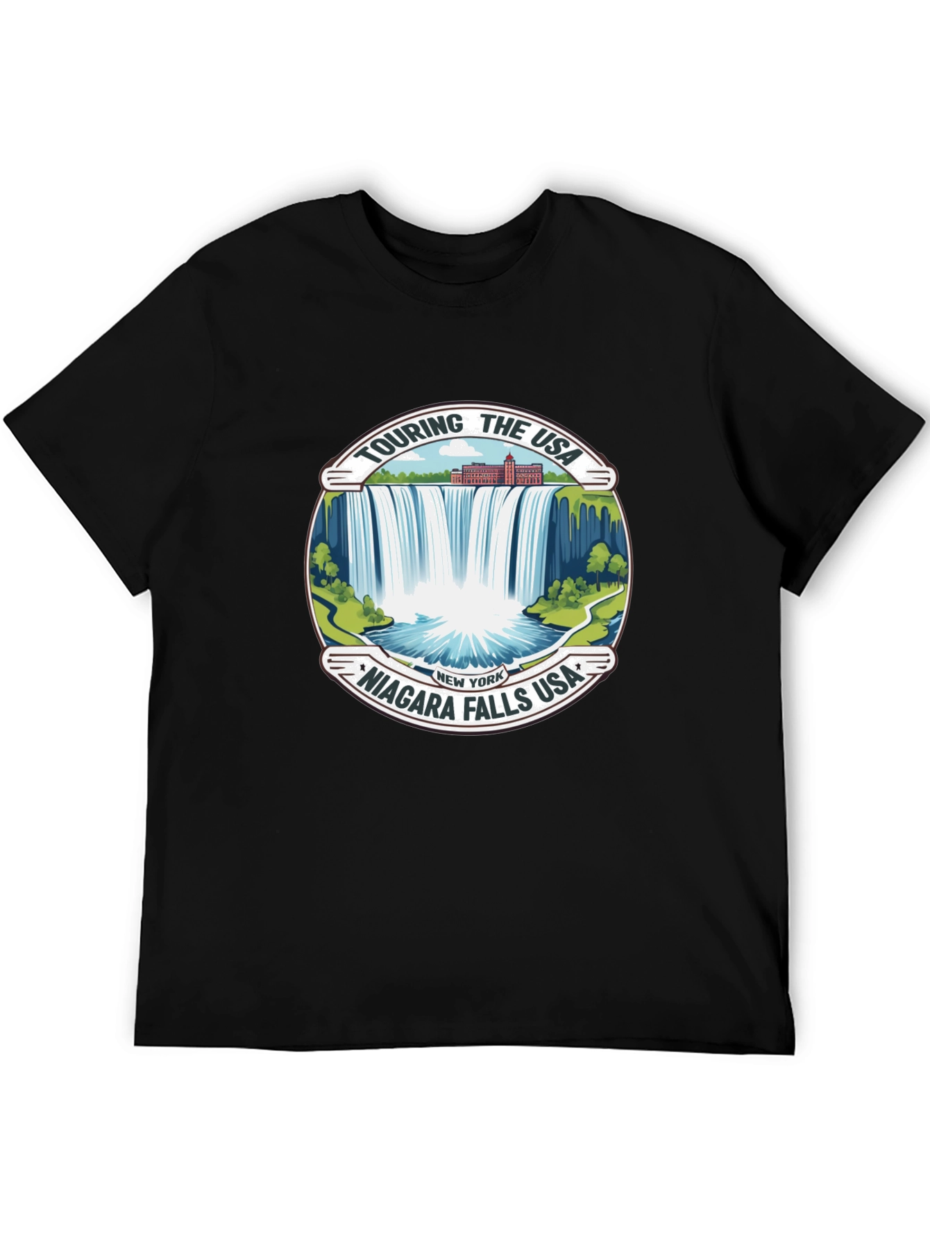 Niagara Falls USA Black T-Shirt | Touring The USA