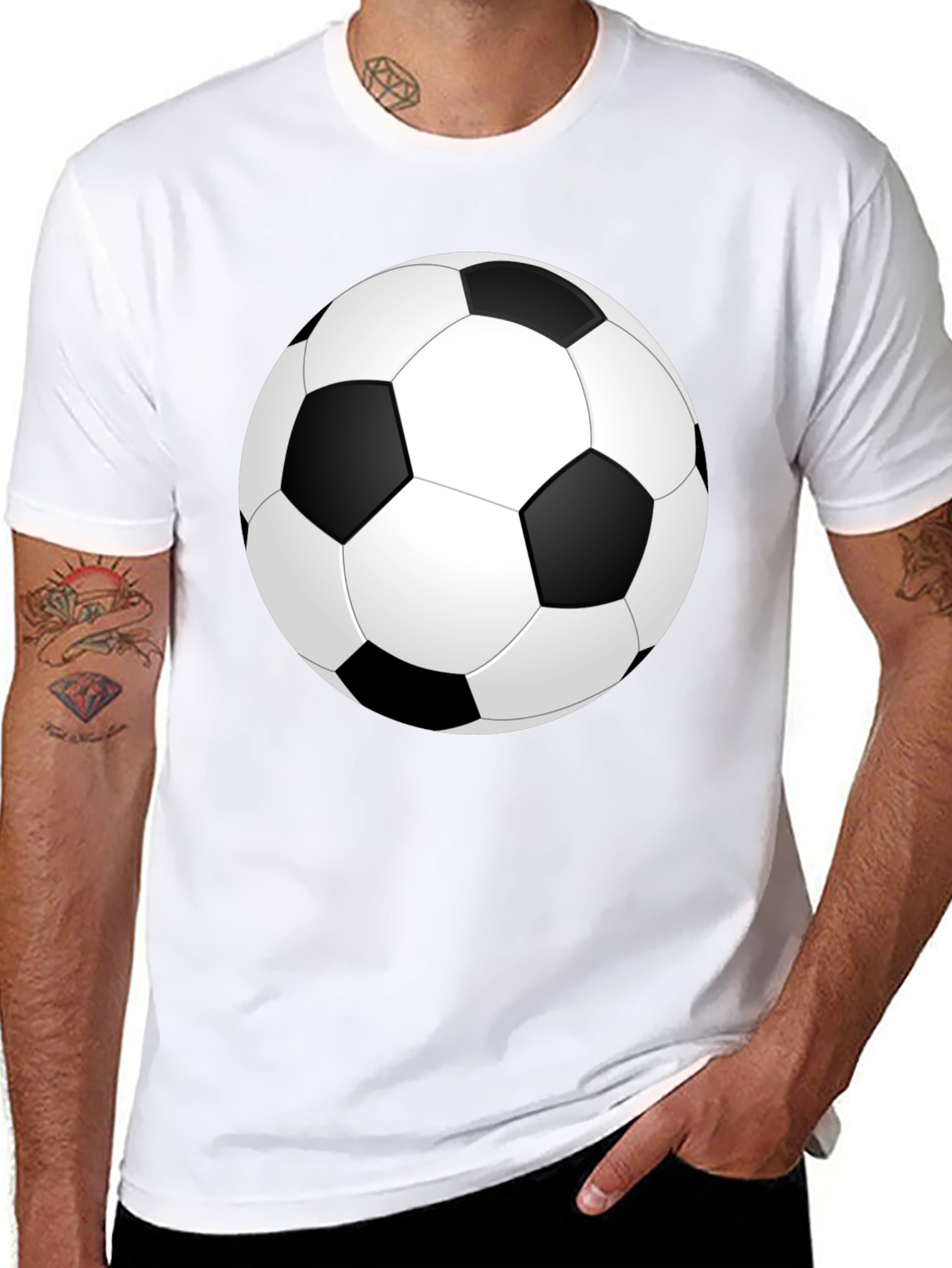 Soccer Ball Graphic Tee - Classic Black T-Shirt