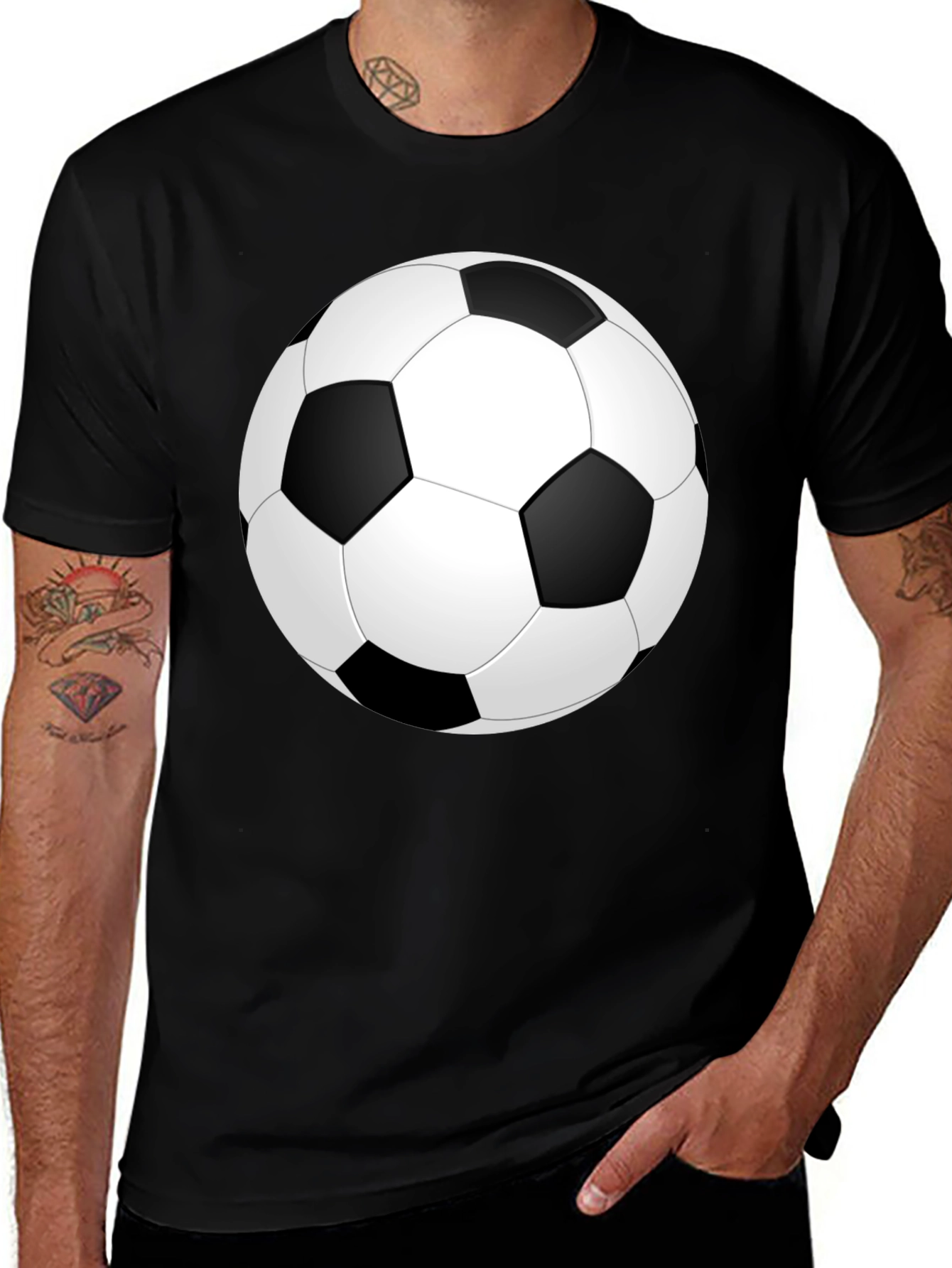 Soccer Ball Graphic Tee - Classic Black T-Shirt