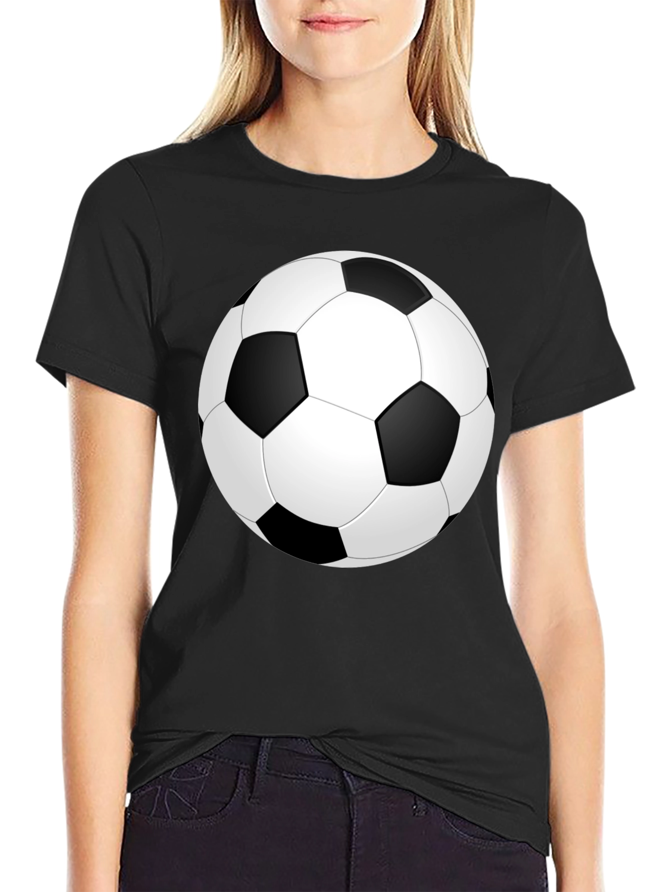 Soccer Ball Graphic Tee - Classic Black T-Shirt