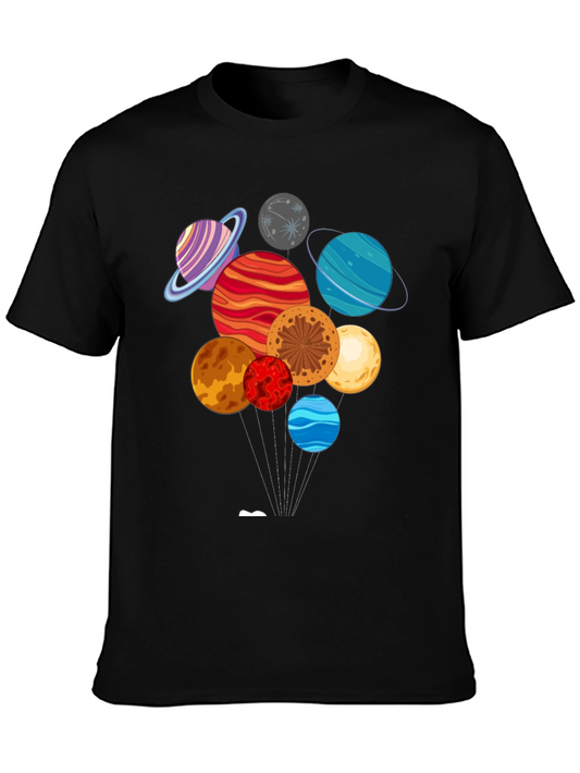 Planets Graphic Print Tee | Cosmic Style