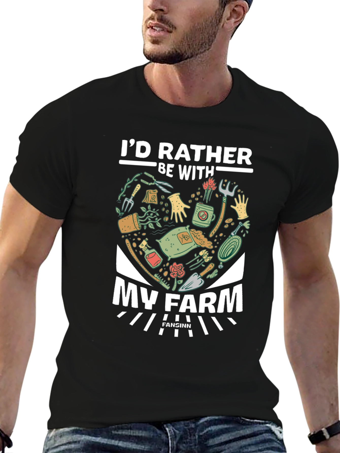 Id Rather Be With My Farm T-Shirt