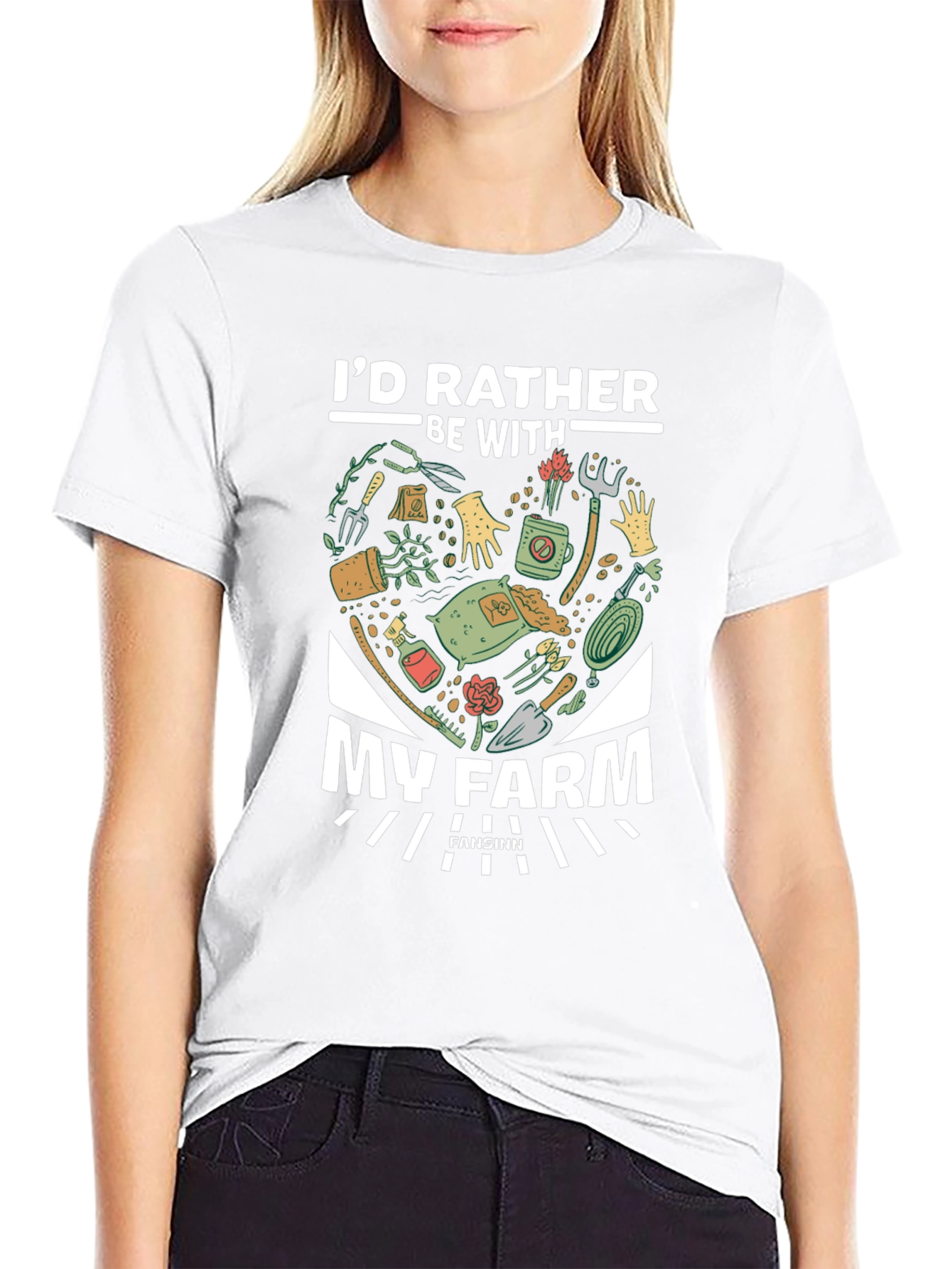 Id Rather Be With My Farm T-Shirt