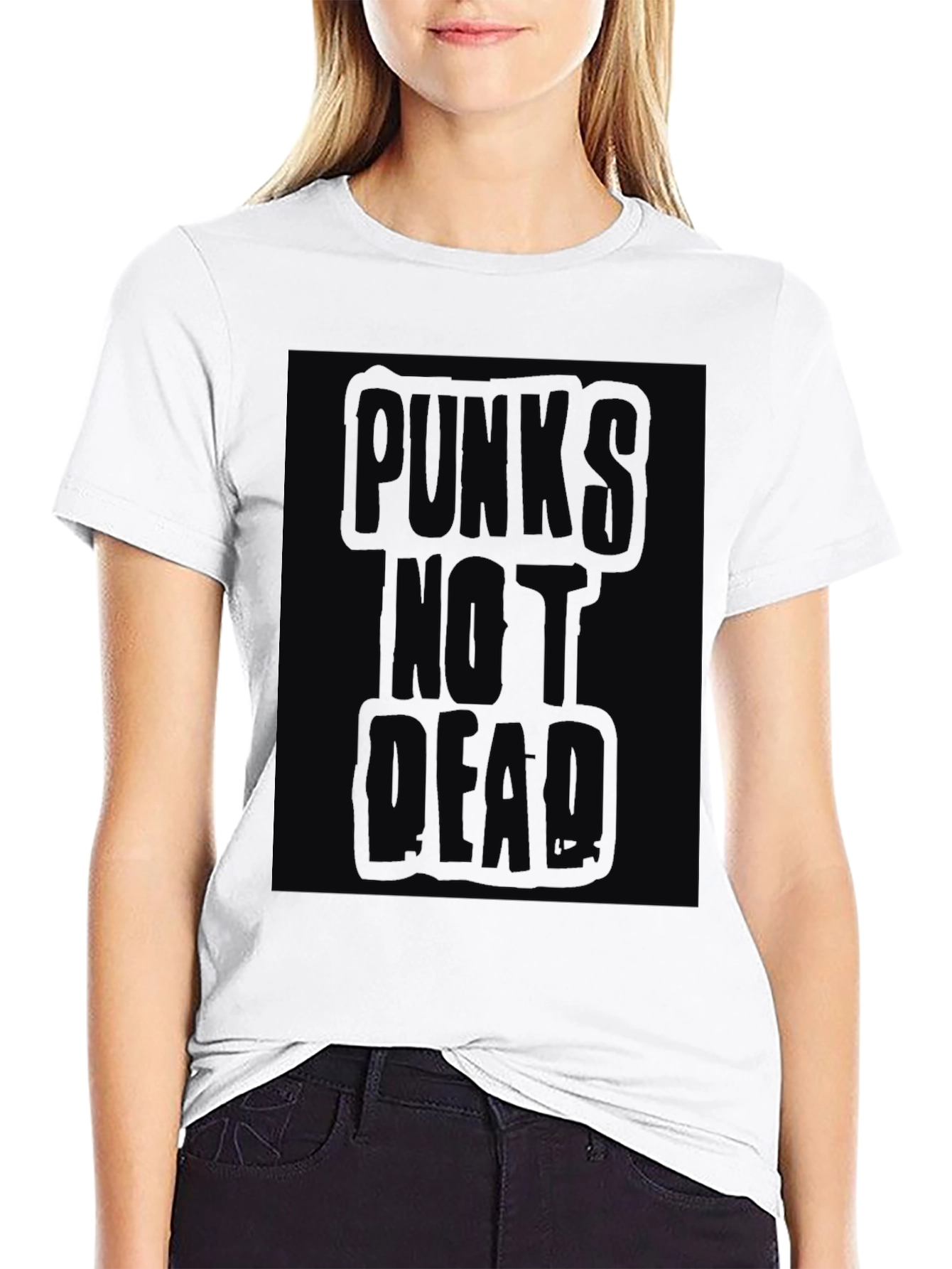 Puncks Not Dead Graphic T-Shirt - Black