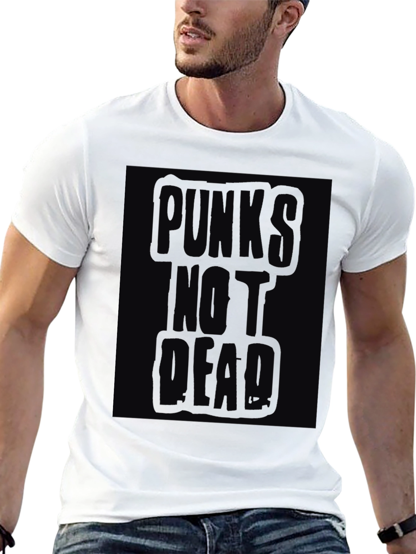 Puncks Not Dead Graphic T-Shirt - Black