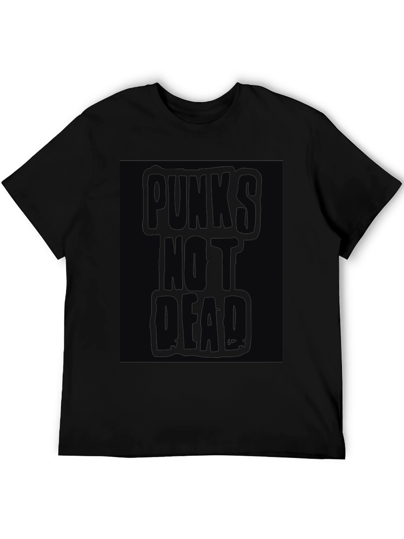 Puncks Not Dead Graphic T-Shirt - Black