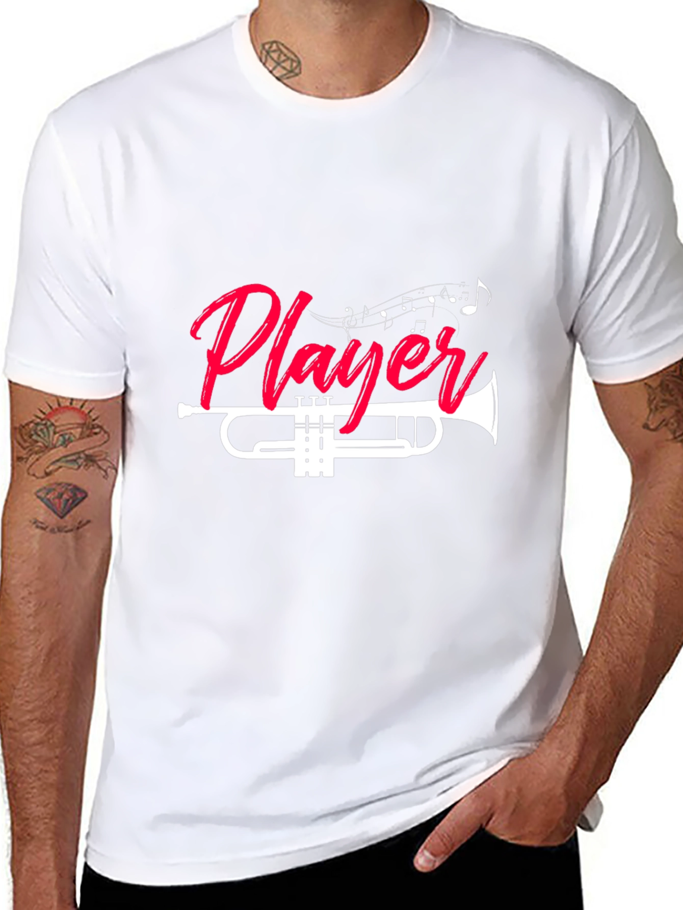 Trumpet Player Graphic Tee - Music Lover Shirt