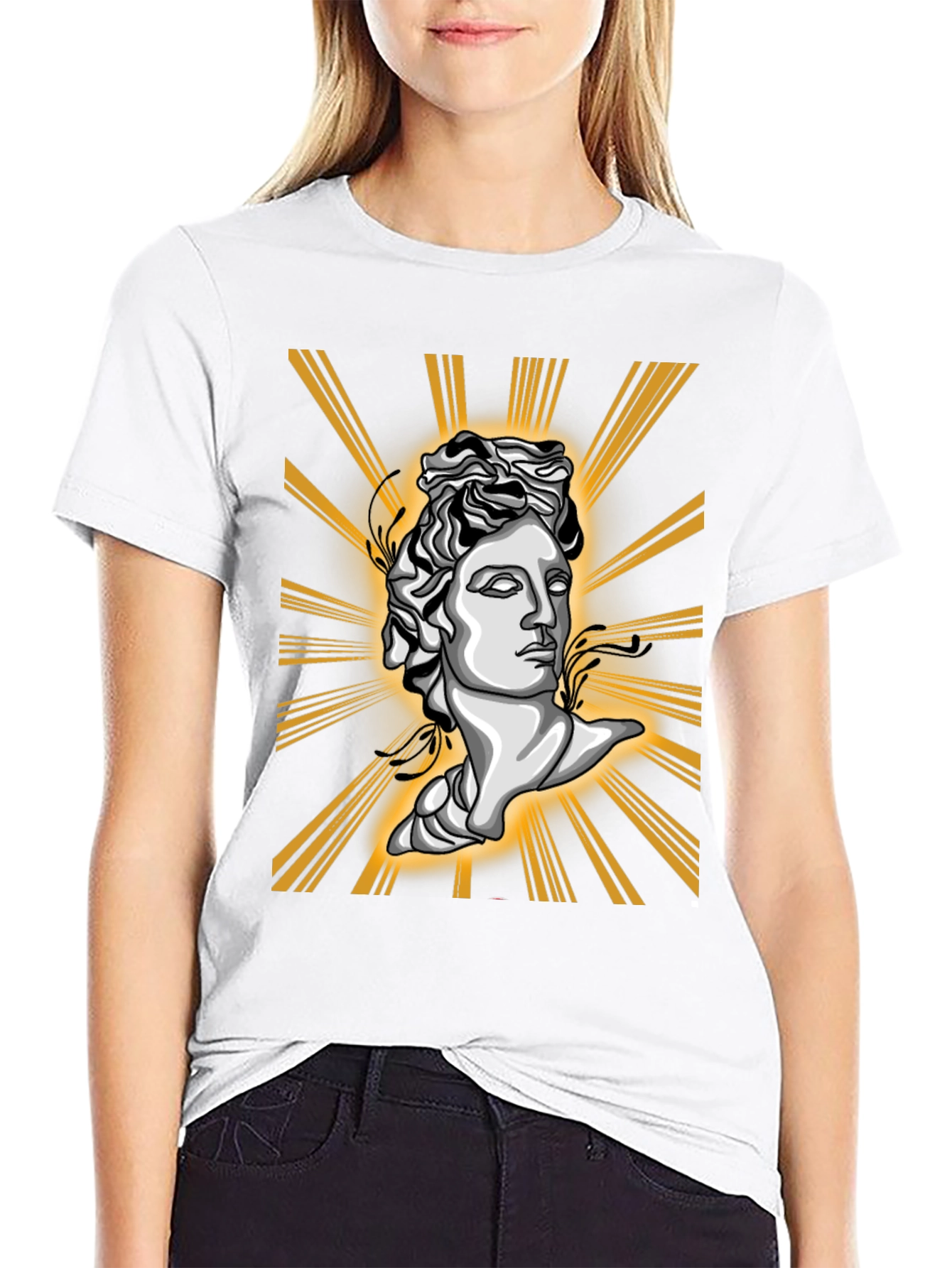 Apollo Bust T-Shirt - Artistic Graphic Tee