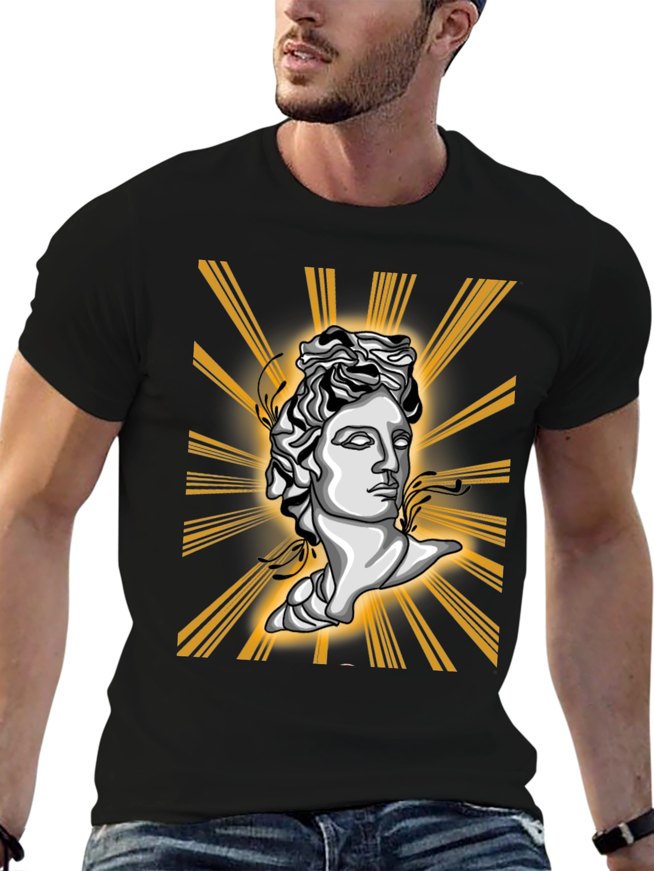 Apollo Bust T-Shirt - Artistic Graphic Tee