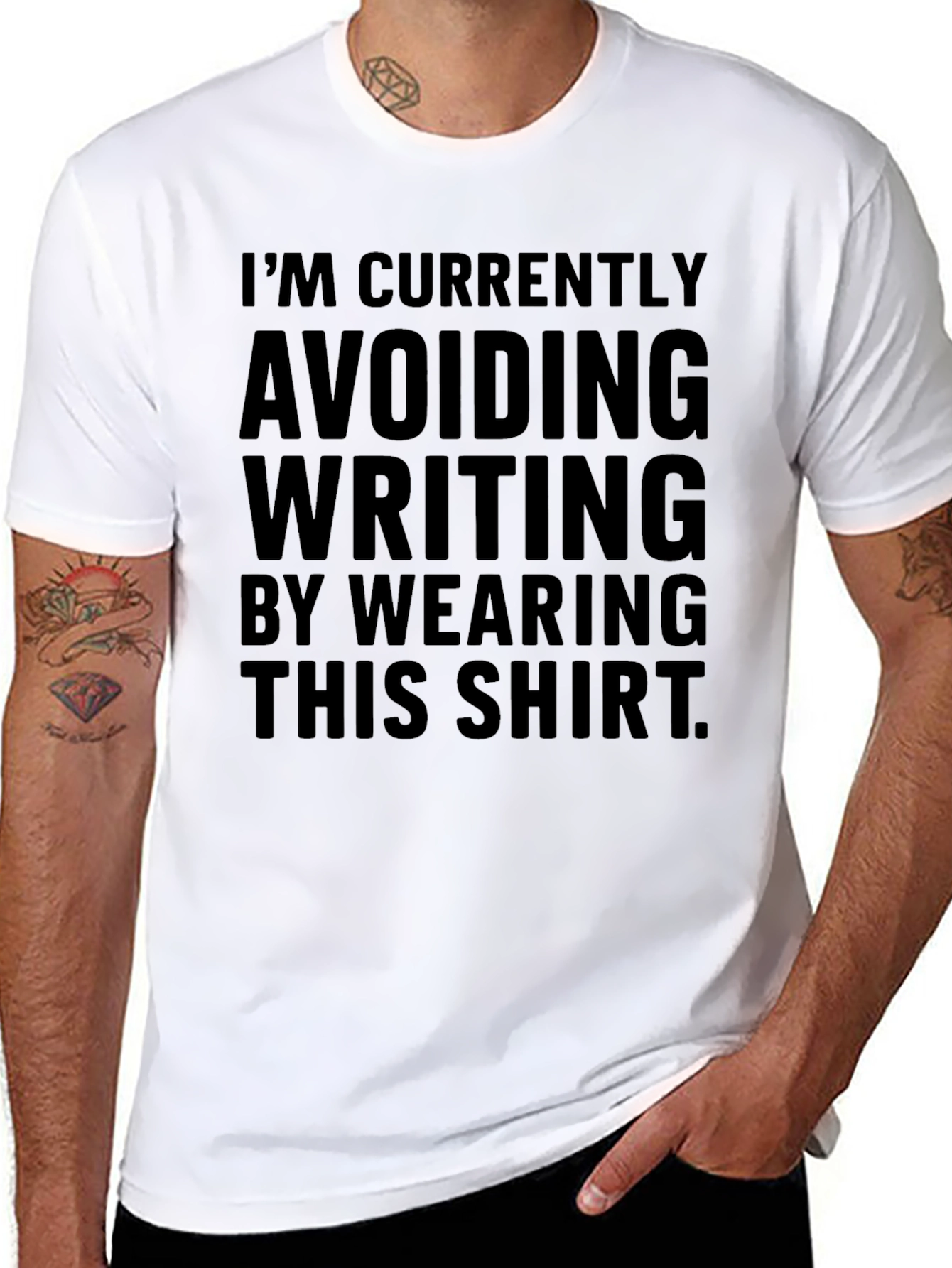 Avoiding Writing T-Shirt - Funny Sarcastic Tee