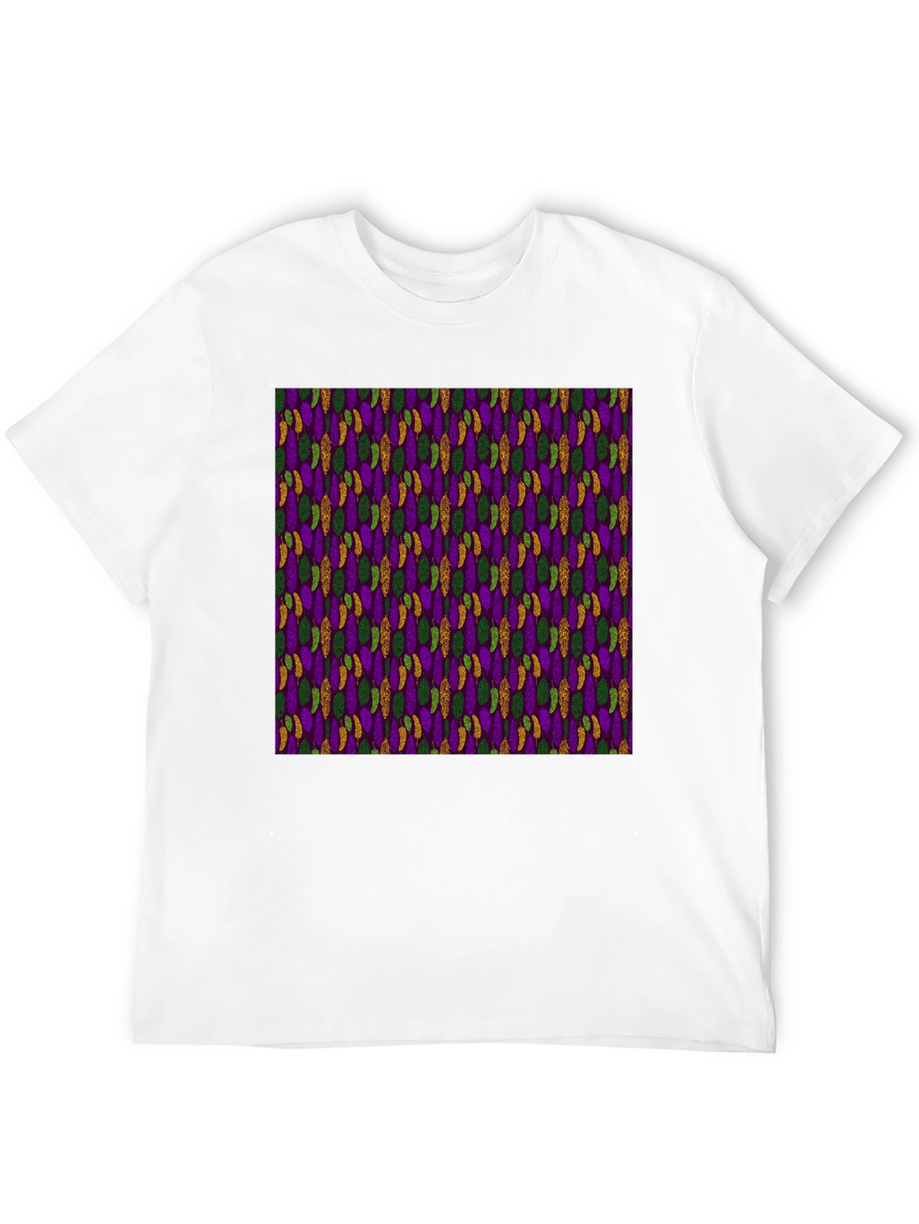 Mardi Gras Pattern Black Tee