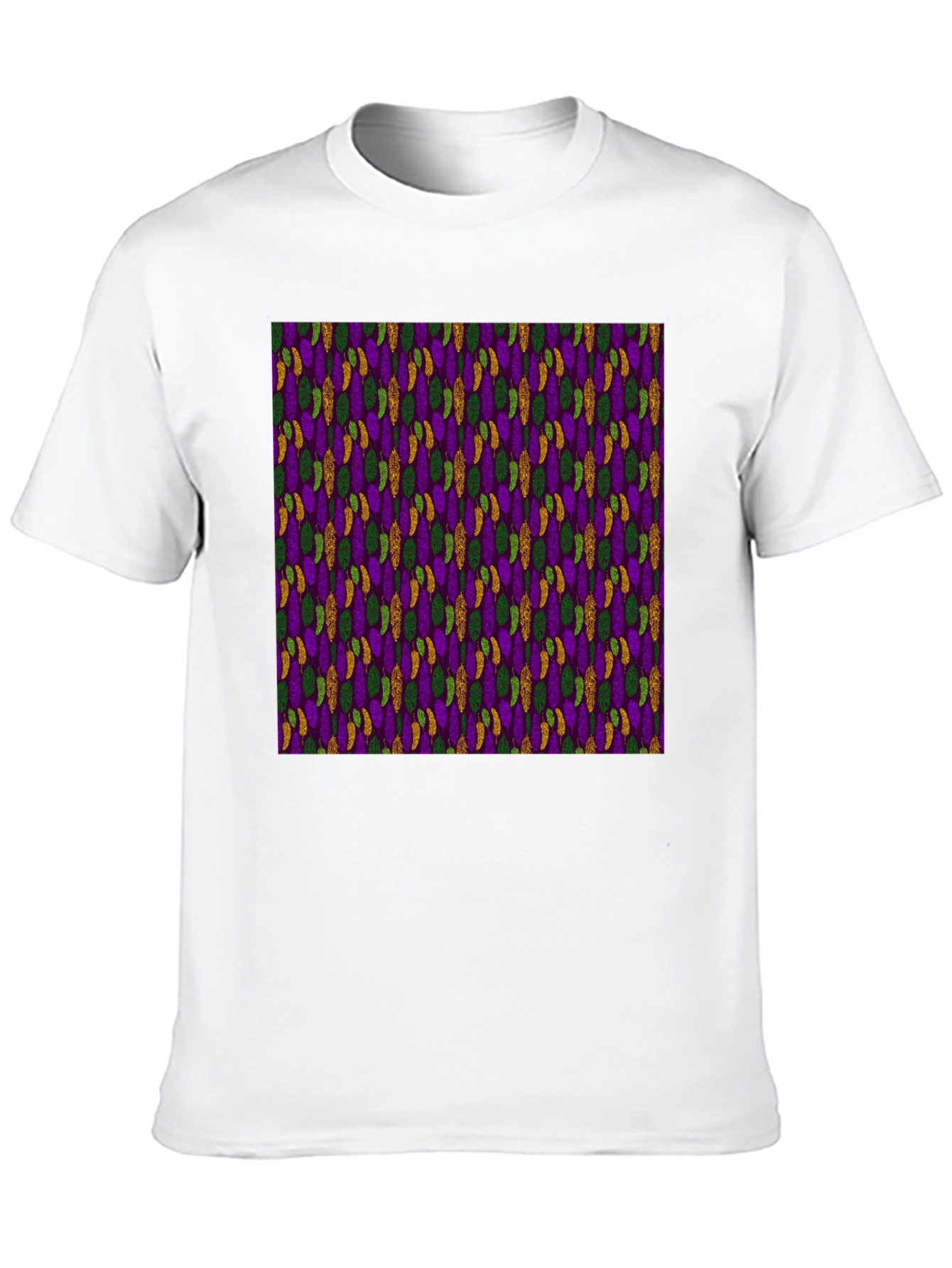 Mardi Gras Pattern Black Tee