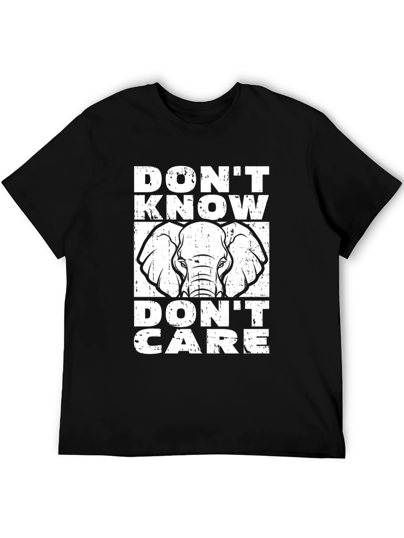 Dont Know Dont Care Elephant Graphic Tee