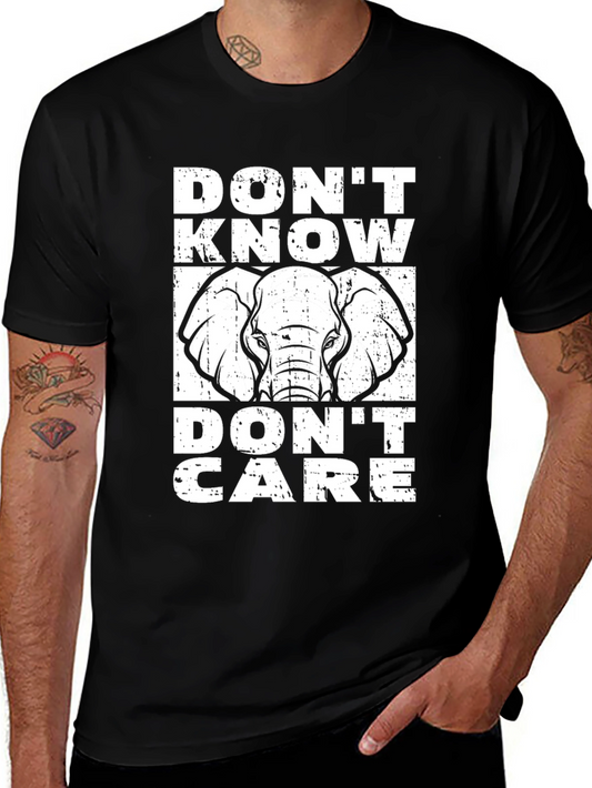 Dont Know Dont Care Elephant Graphic Tee