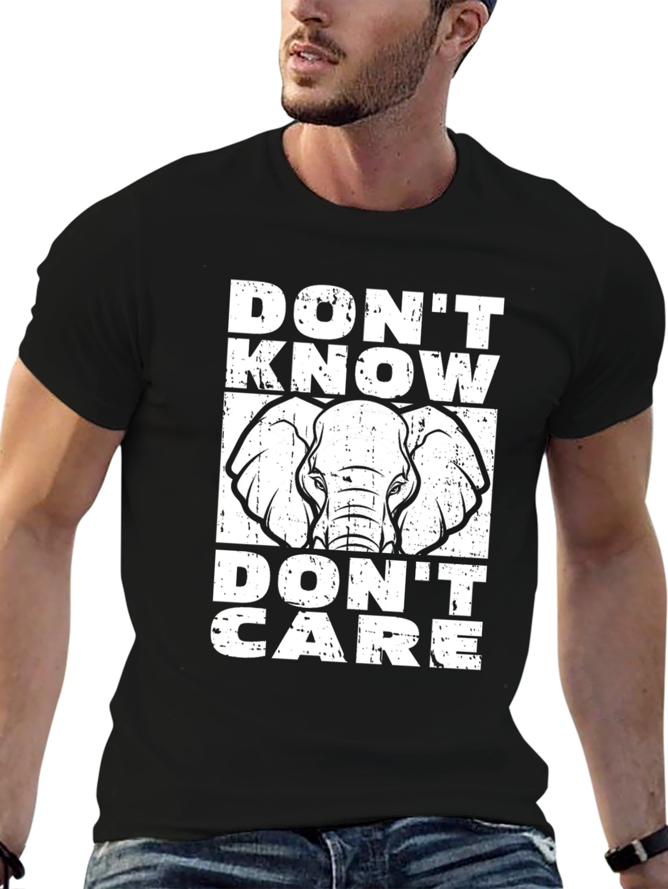Dont Know Dont Care Elephant Graphic Tee