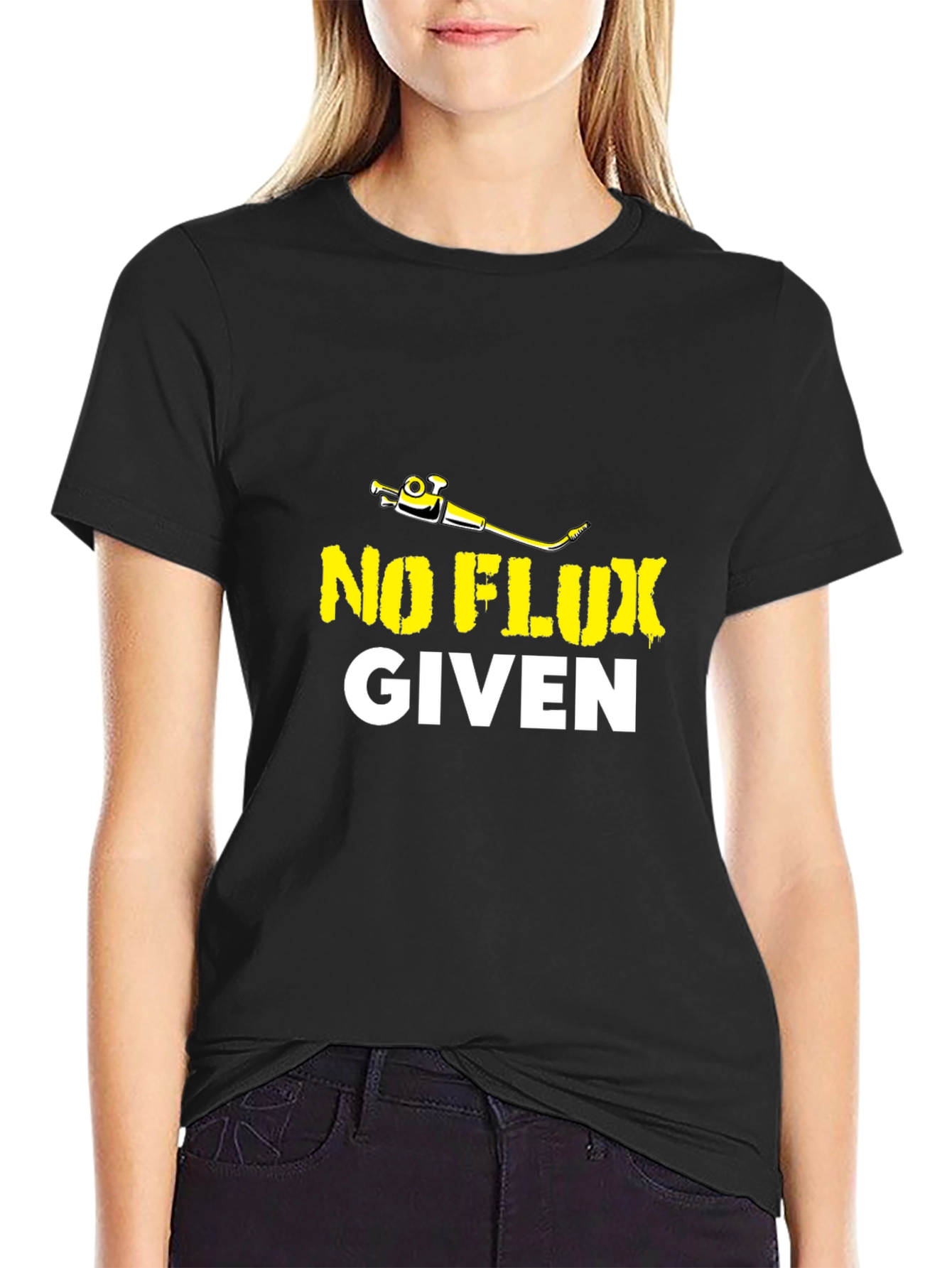 No Flux Given Mens Black T-Shirt