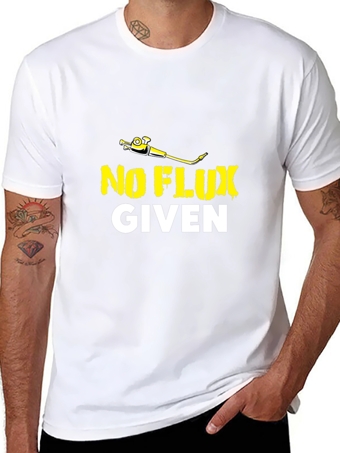 No Flux Given Mens Black T-Shirt