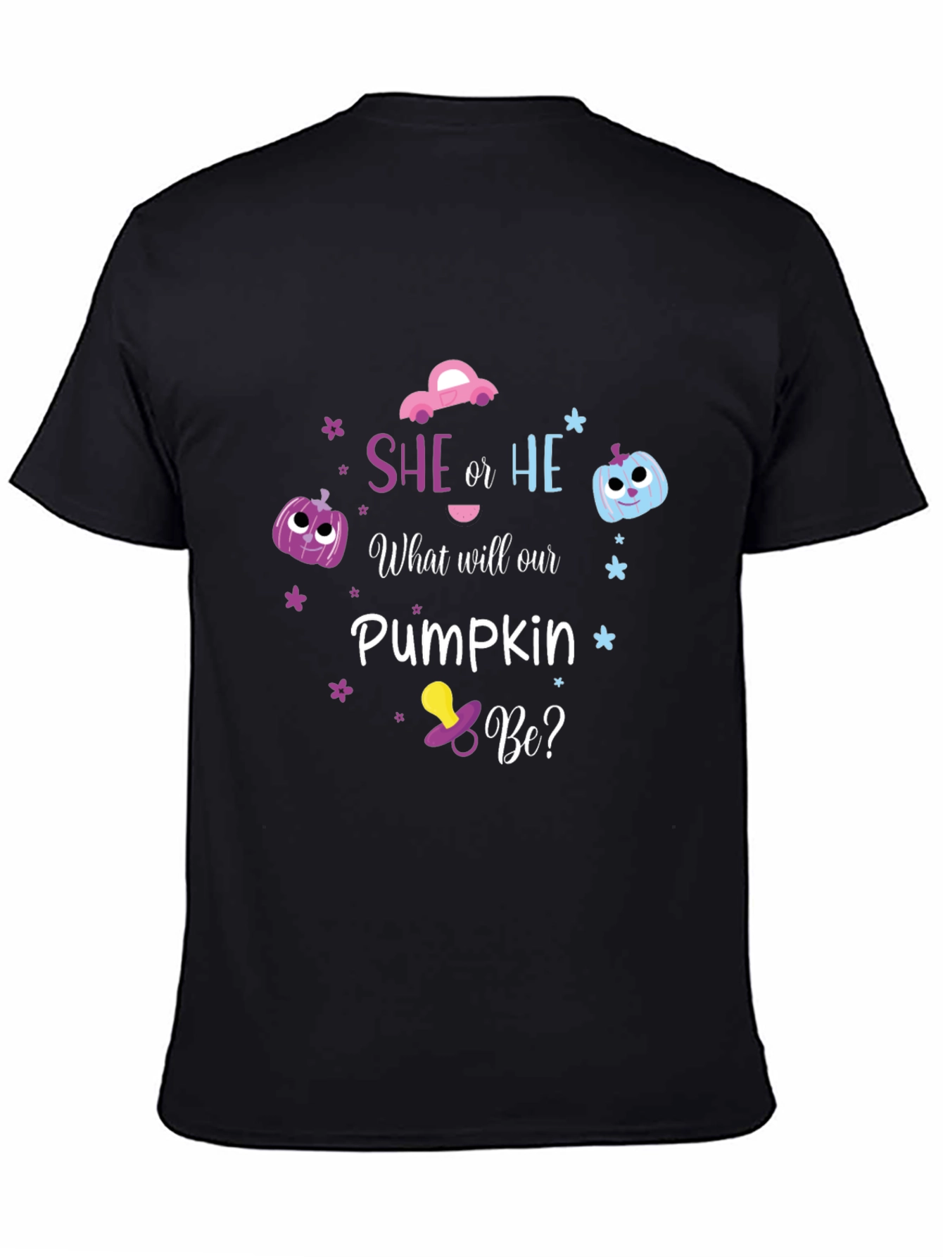 She or He Pumpkin Gender Reveal T-Shirt