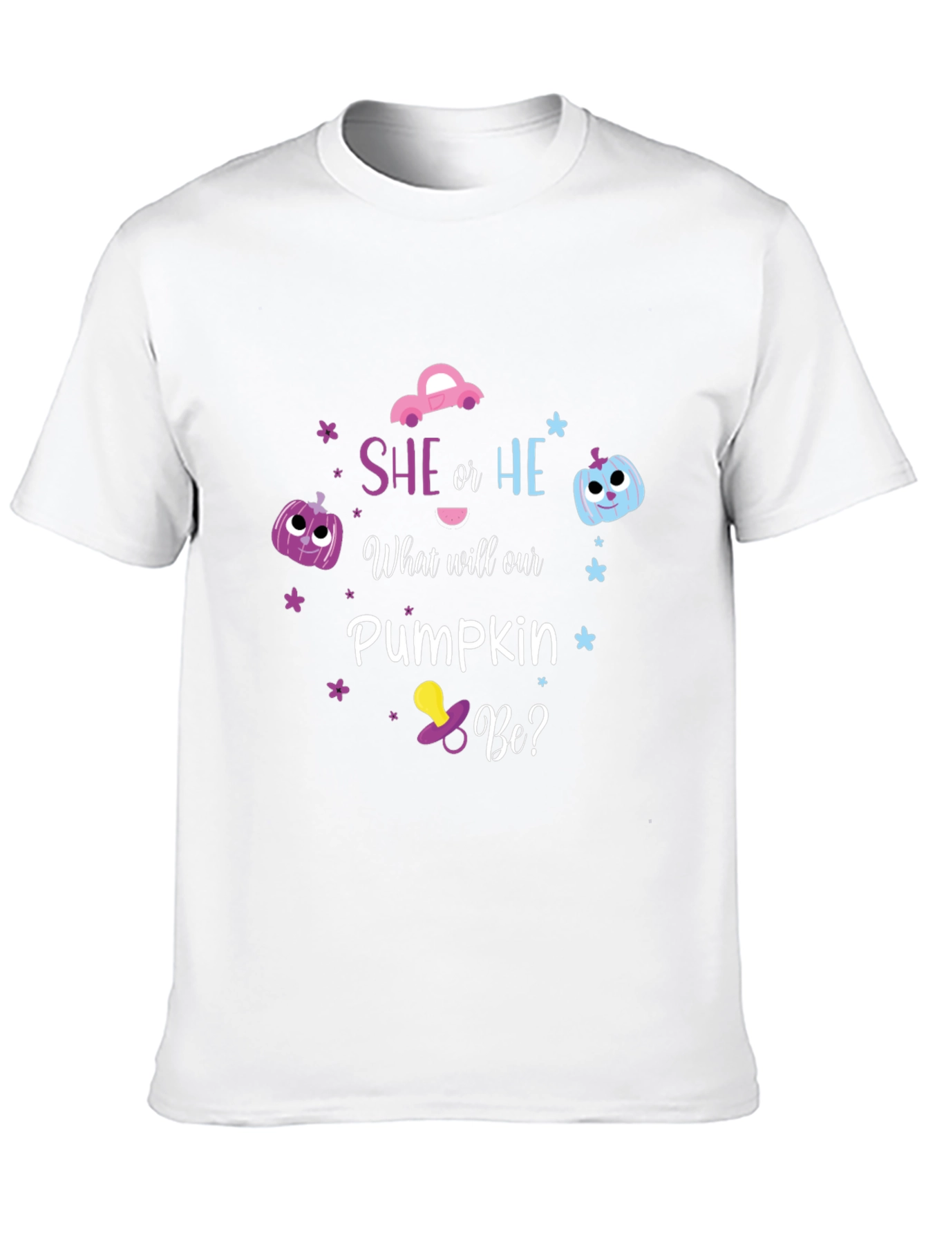 She or He Pumpkin Gender Reveal T-Shirt