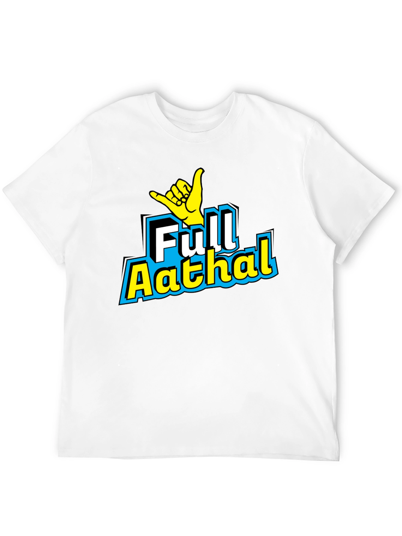 Full Aathal Graphic Tee - Hang Loose Black T-Shirt