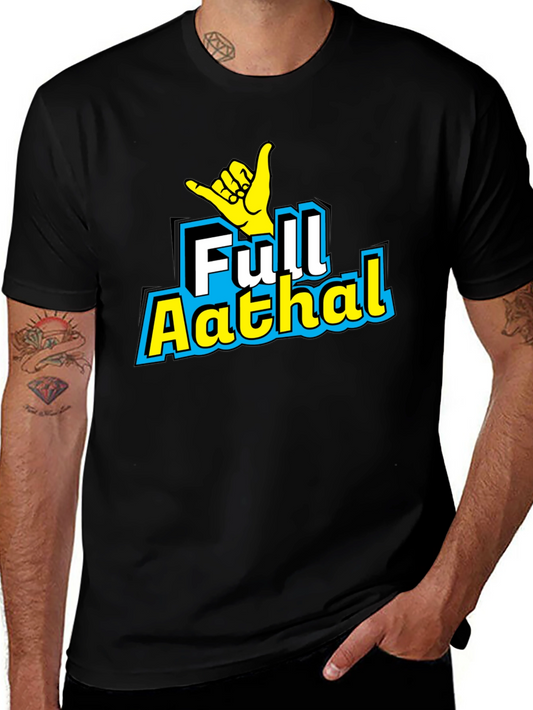 Full Aathal Graphic Tee - Hang Loose Black T-Shirt