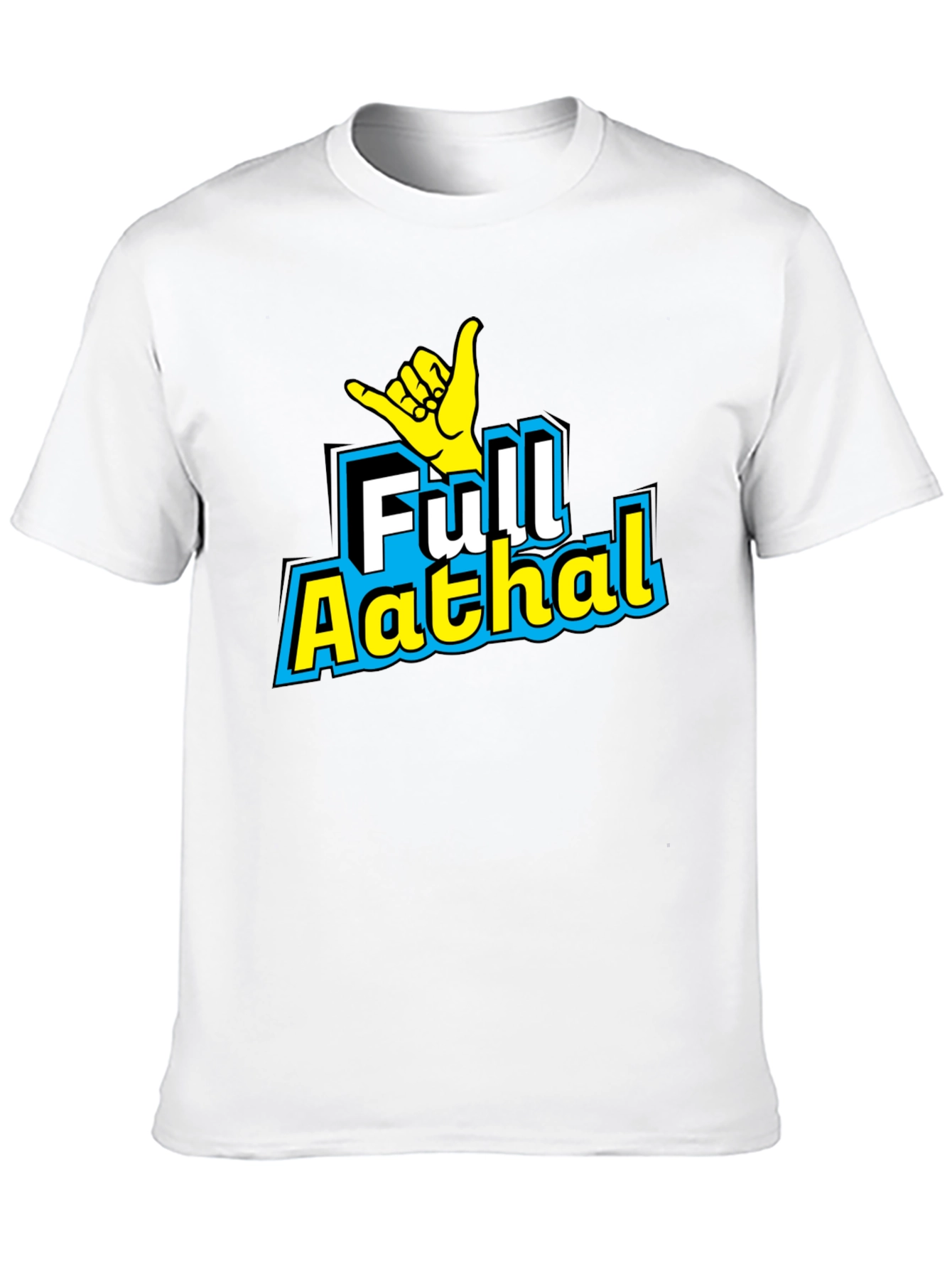 Full Aathal Graphic Tee - Hang Loose Black T-Shirt
