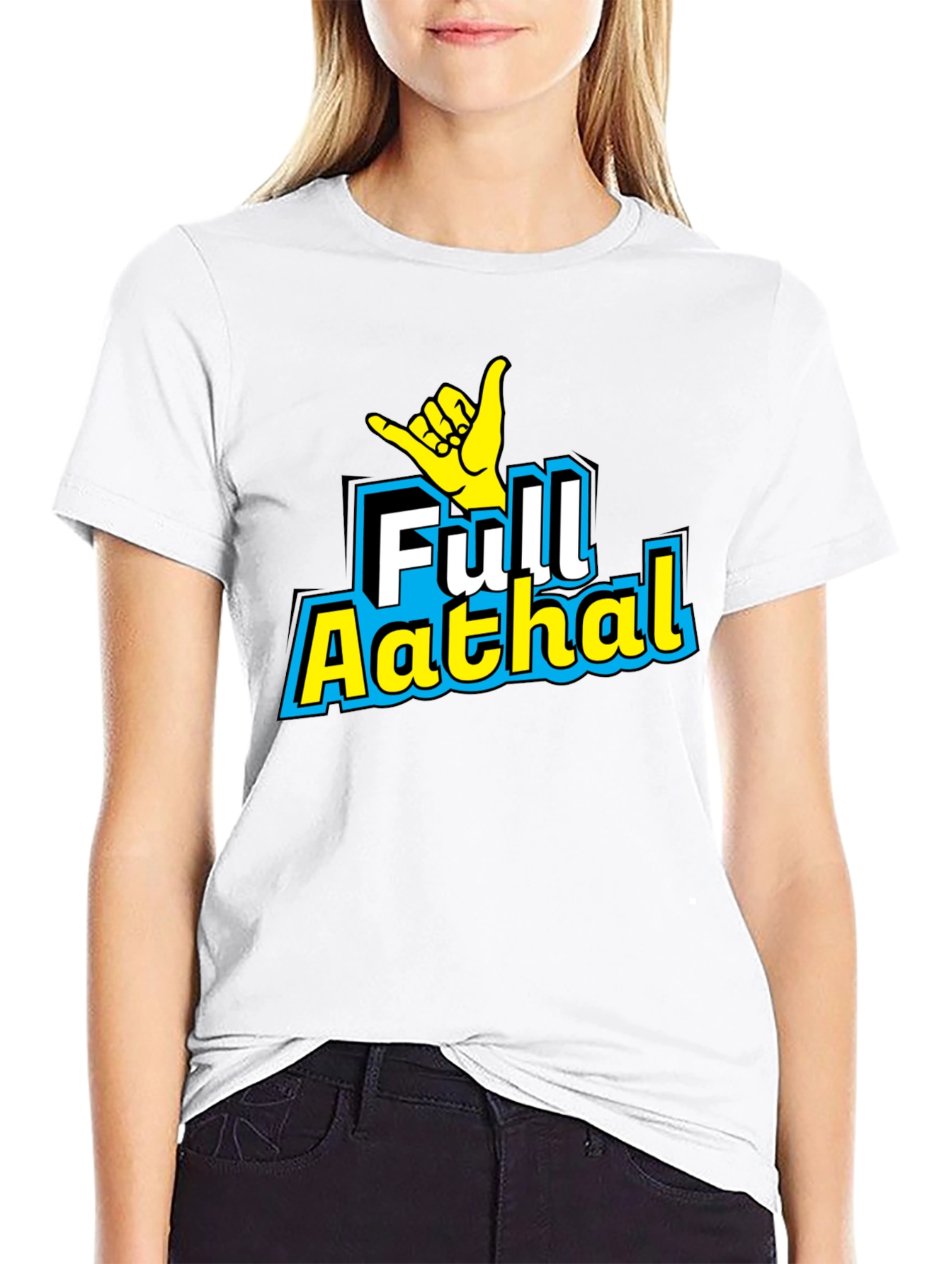 Full Aathal Graphic Tee - Hang Loose Black T-Shirt