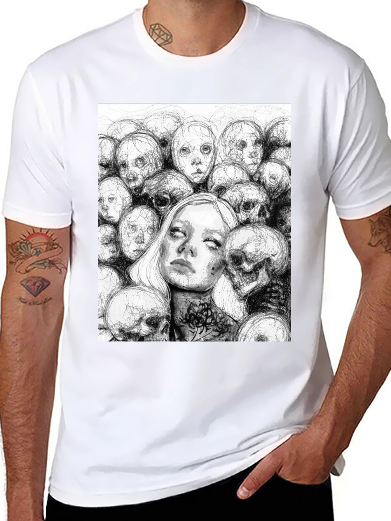 Gothic Art Print Tee - Dark Souls Style T-Shirt