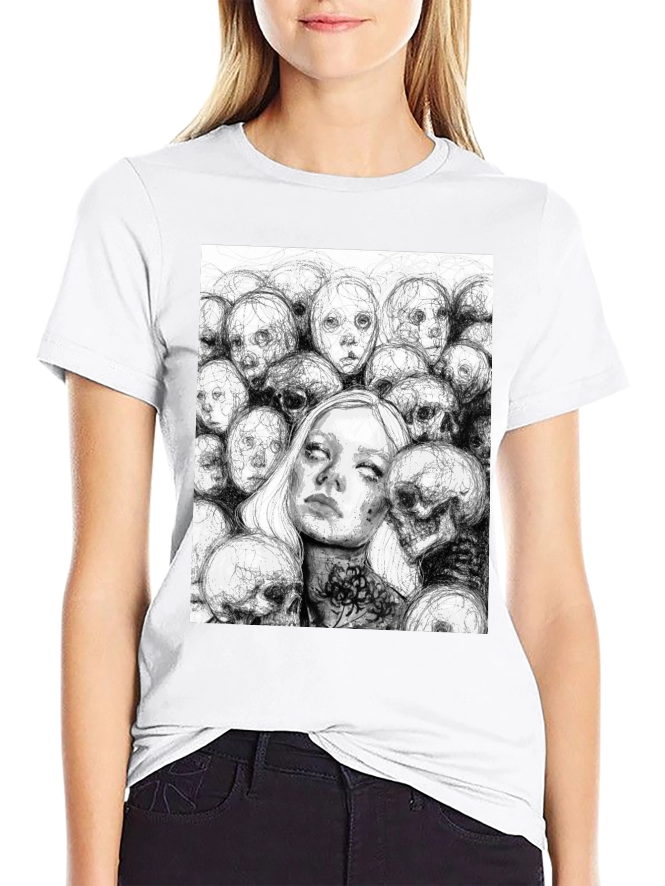 Gothic Art Print Tee - Dark Souls Style T-Shirt