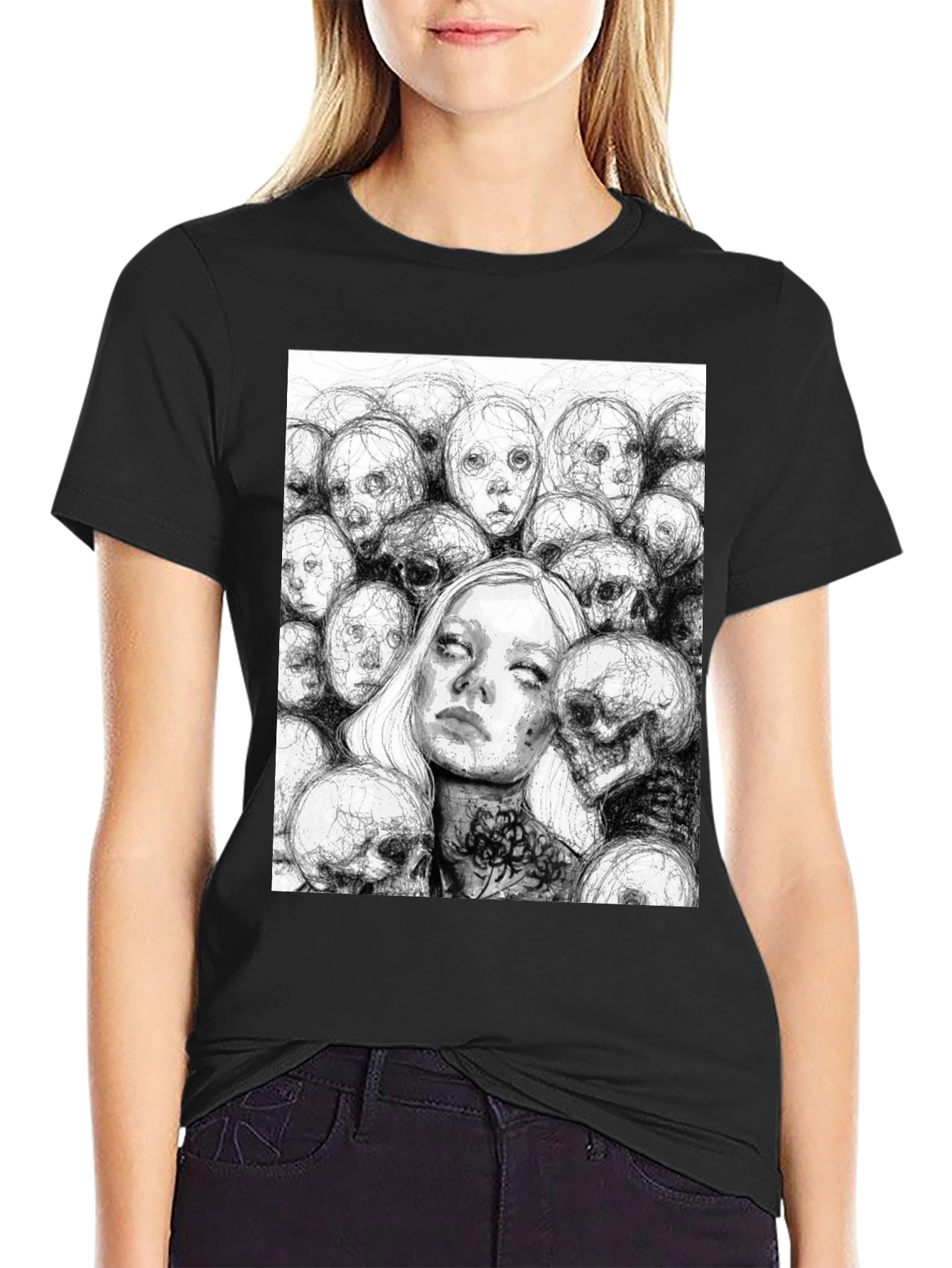 Gothic Art Print Tee - Dark Souls Style T-Shirt
