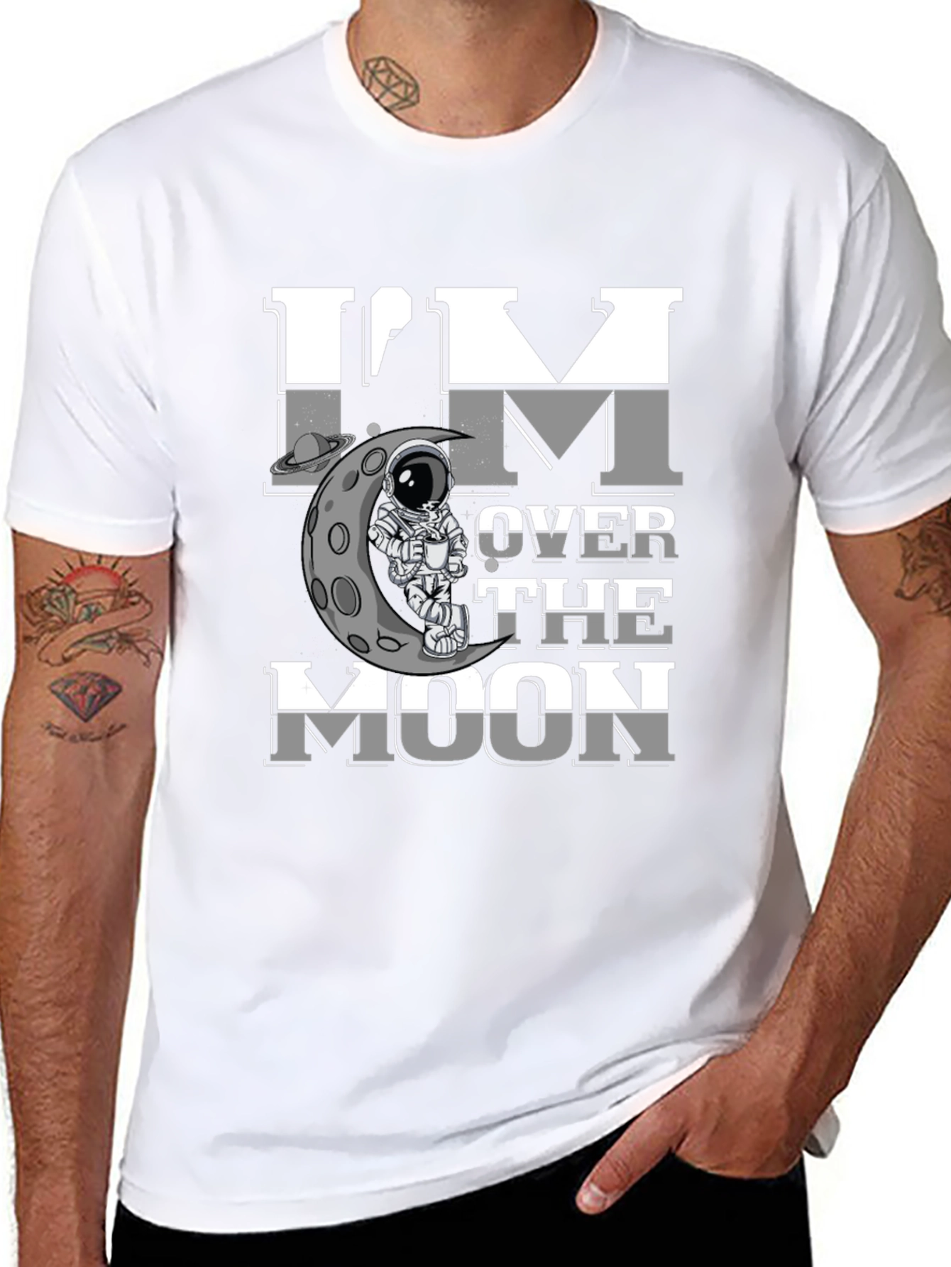 Im Over the Moon Graphic Tee - Spaceman Design