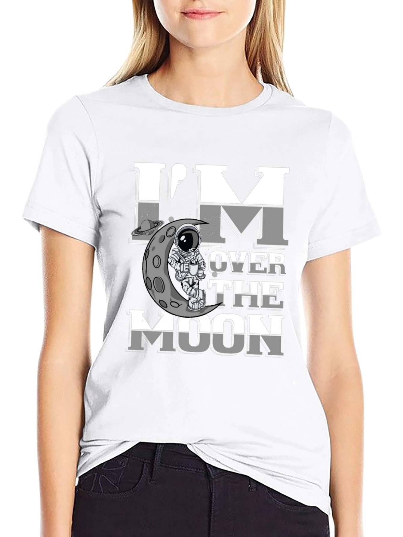Im Over the Moon Graphic Tee - Spaceman Design