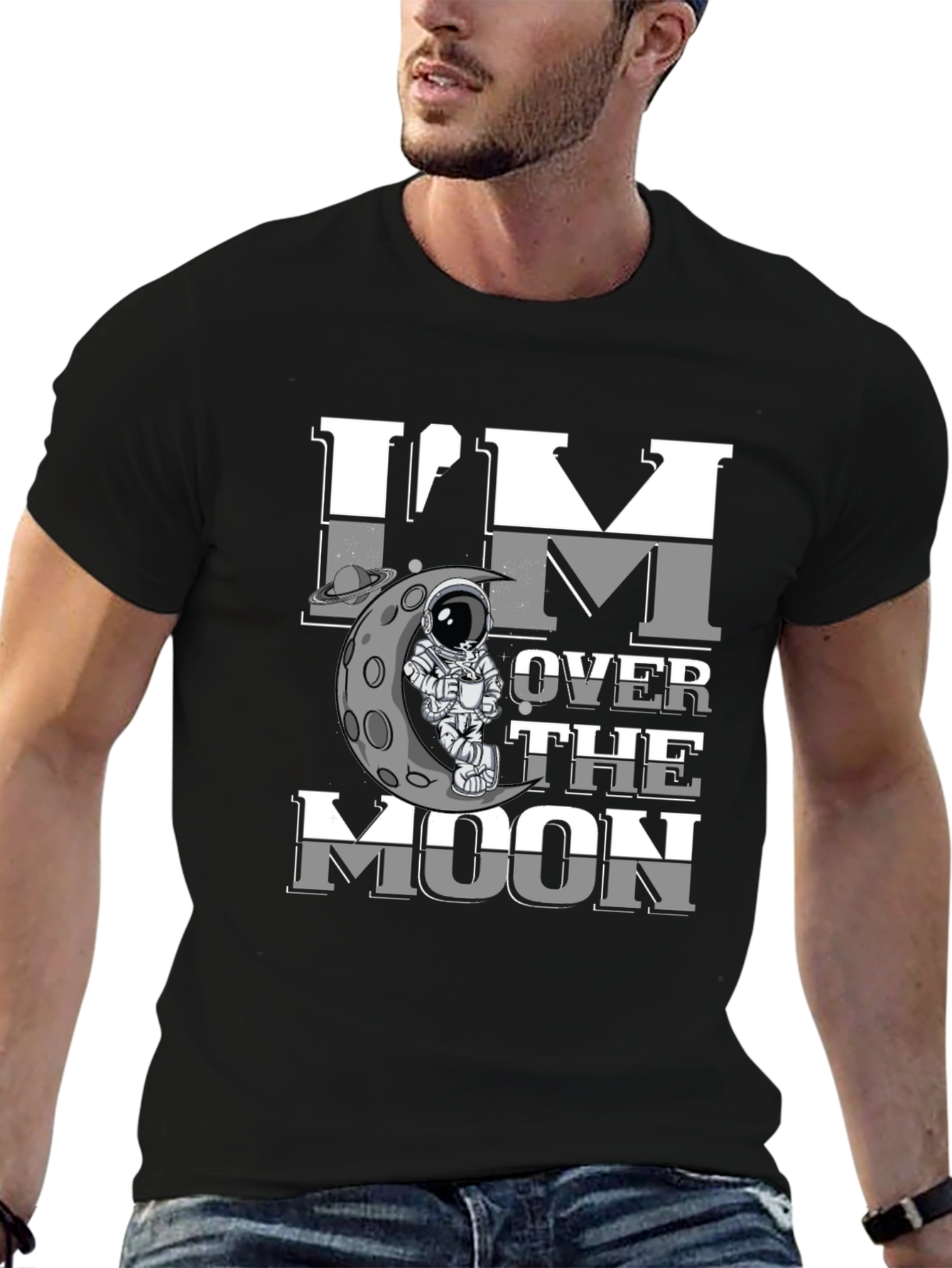 Im Over the Moon Graphic Tee - Spaceman Design