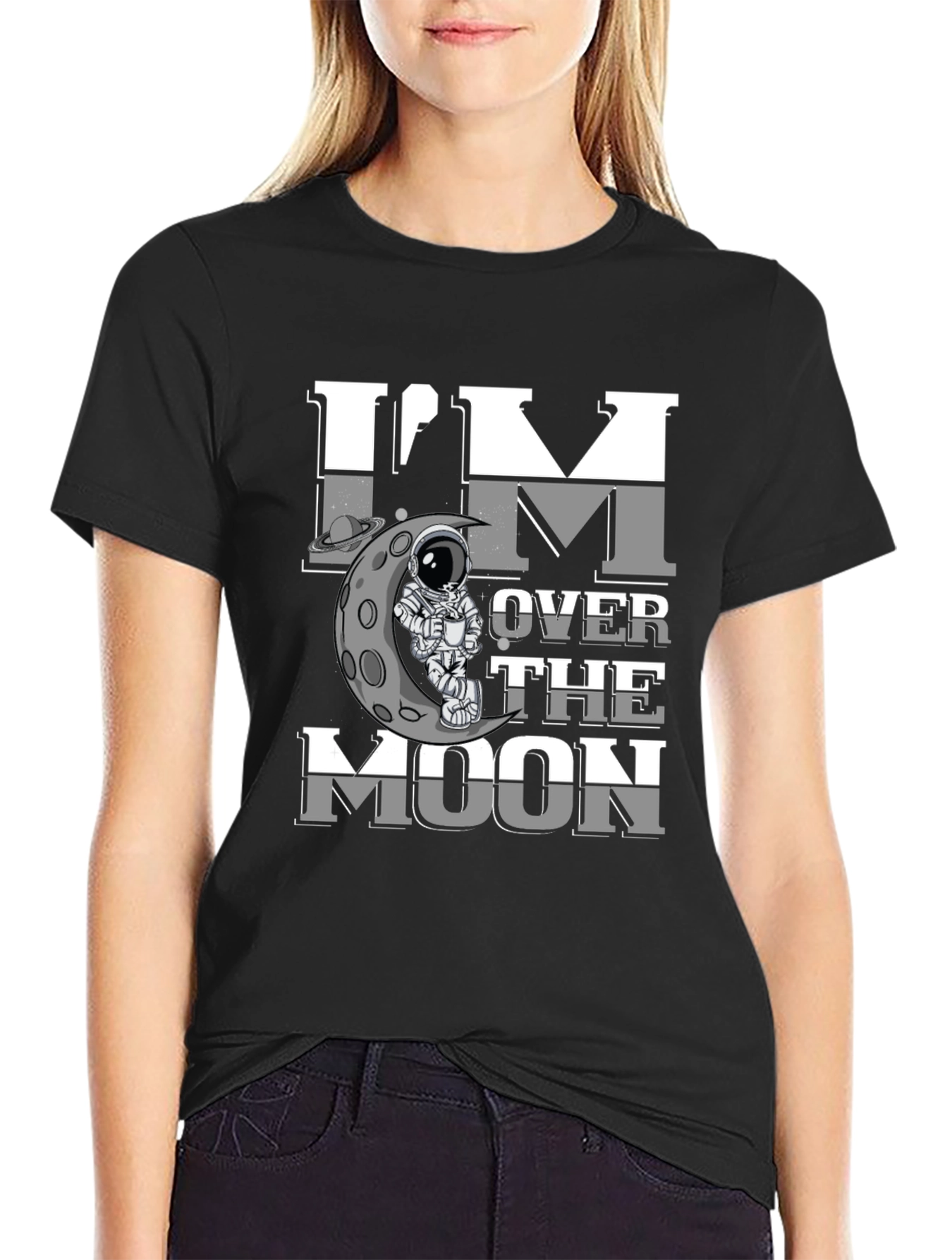 Im Over the Moon Graphic Tee - Spaceman Design