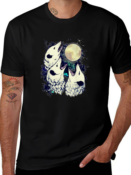 Wolf Moon Mens Graphic T-Shirt