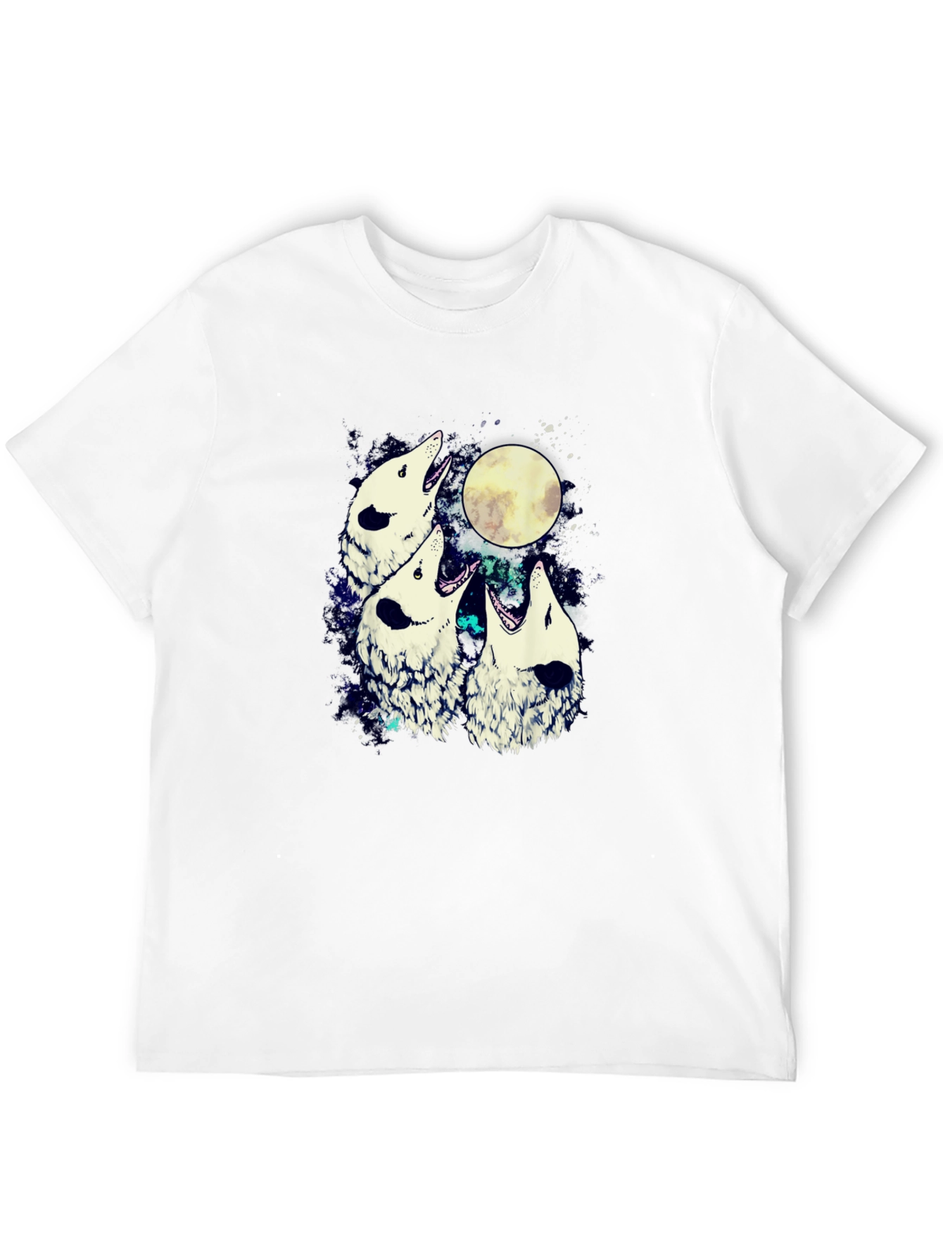 Wolf Moon Mens Graphic T-Shirt