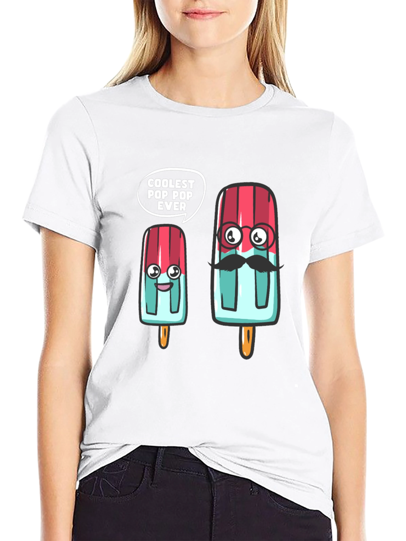 Coolest Pop Pop Ever Black T-Shirt