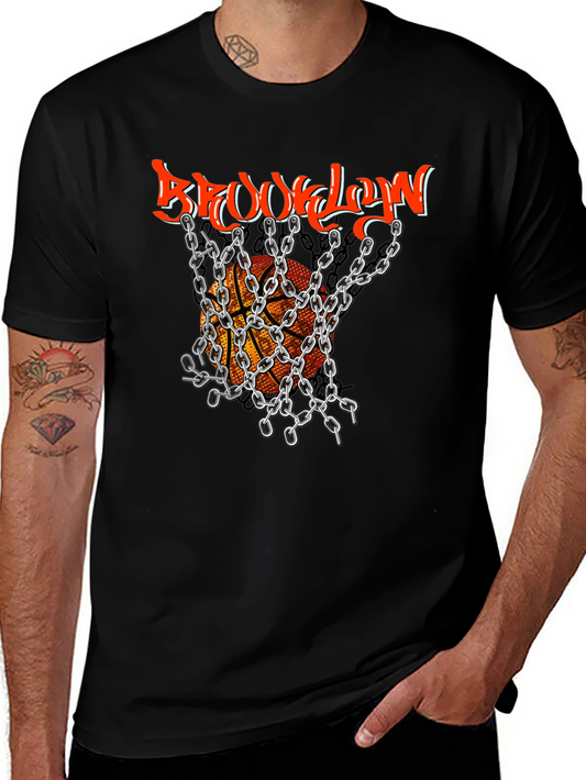 Brooklyn Basketball Graphic Tee - Stylish Mens T-Shirt