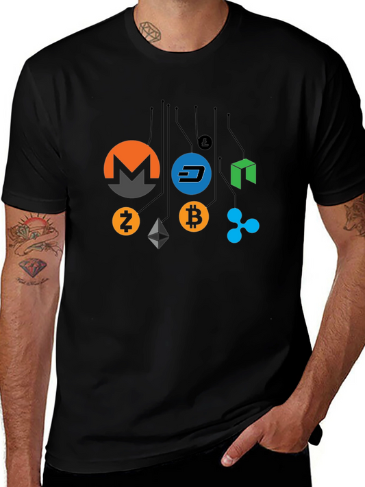 Cryptocurrency T-Shirt - Bitcoin Monero Dash