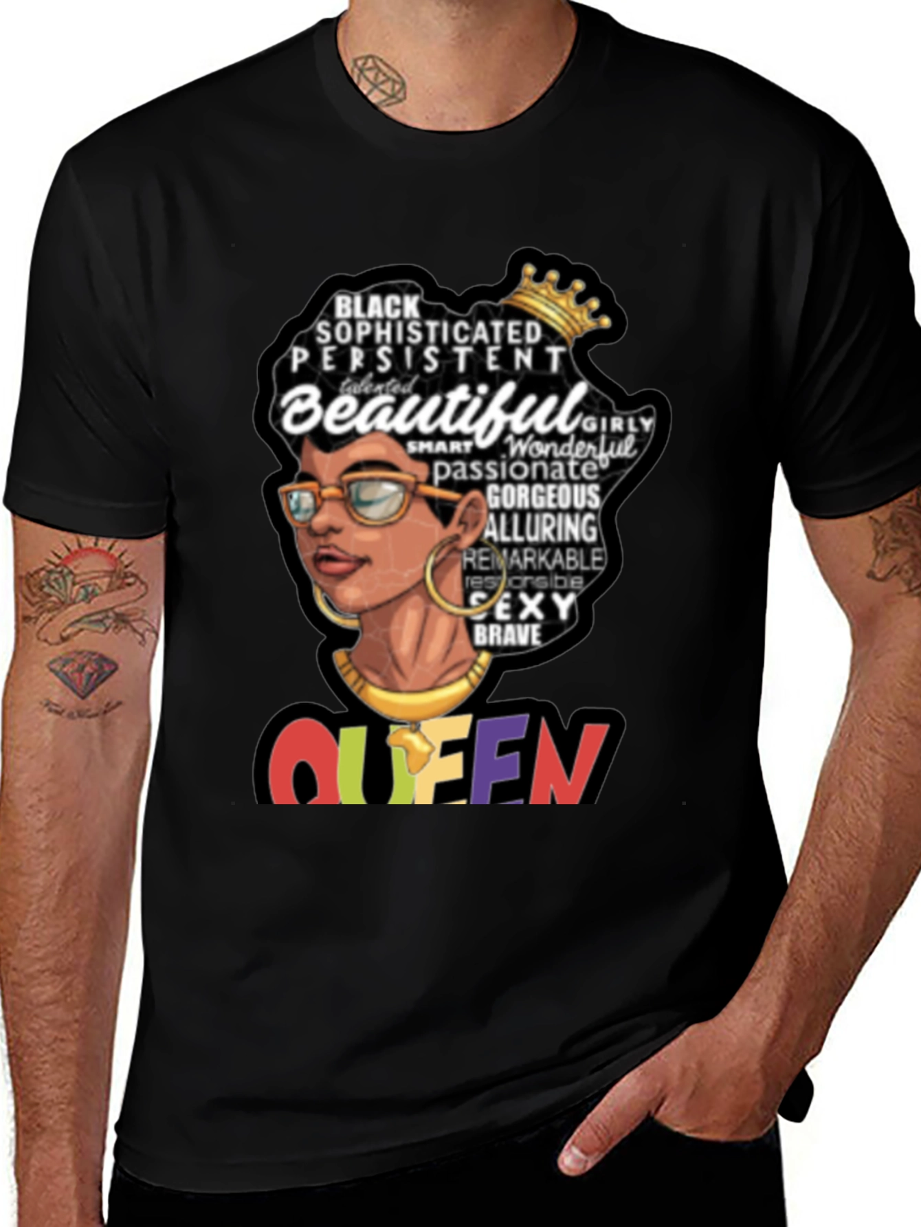 Black Queen Graphic Tee - Sophisticated & Beautiful
