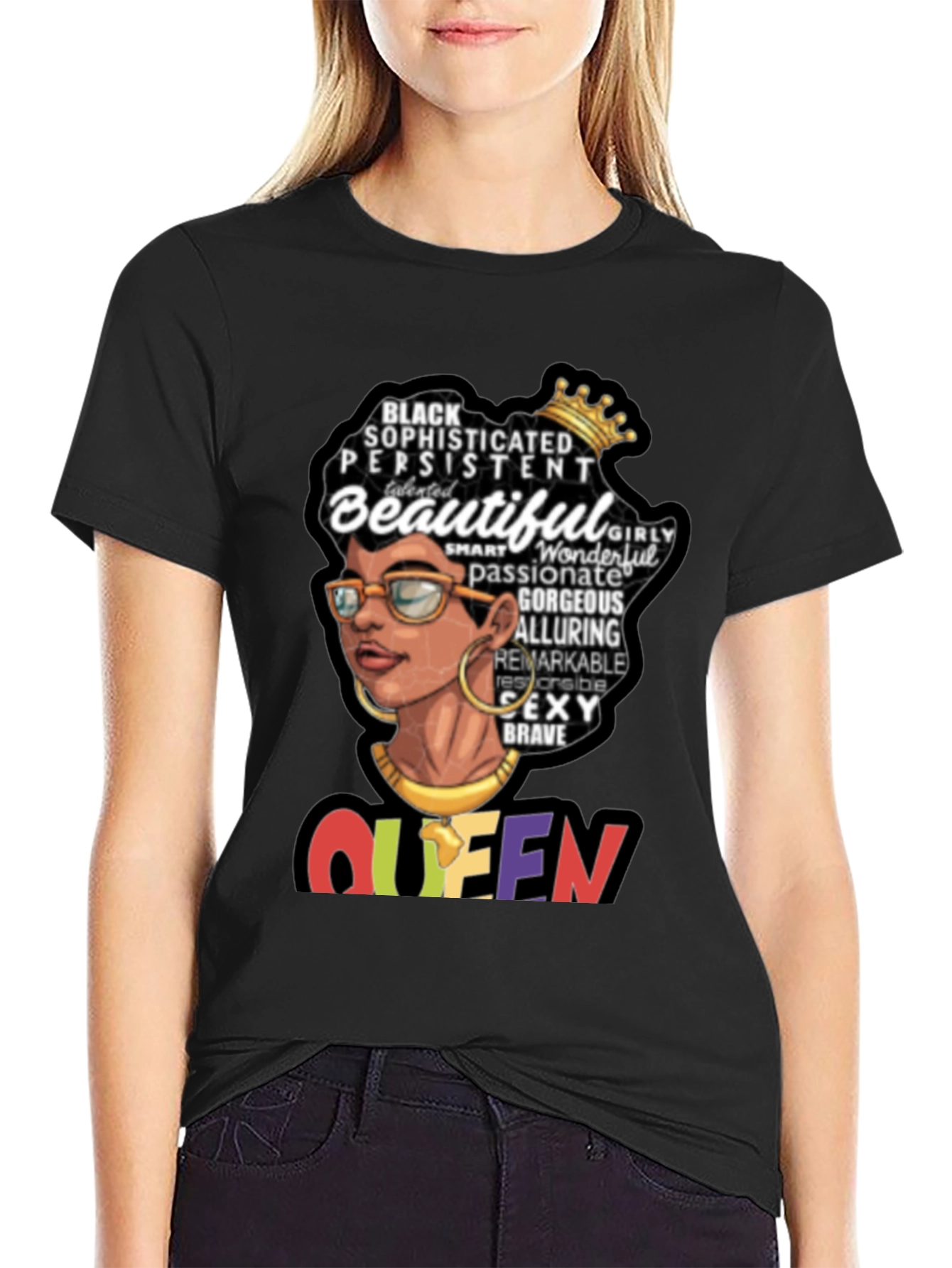 Black Queen Graphic Tee - Sophisticated & Beautiful