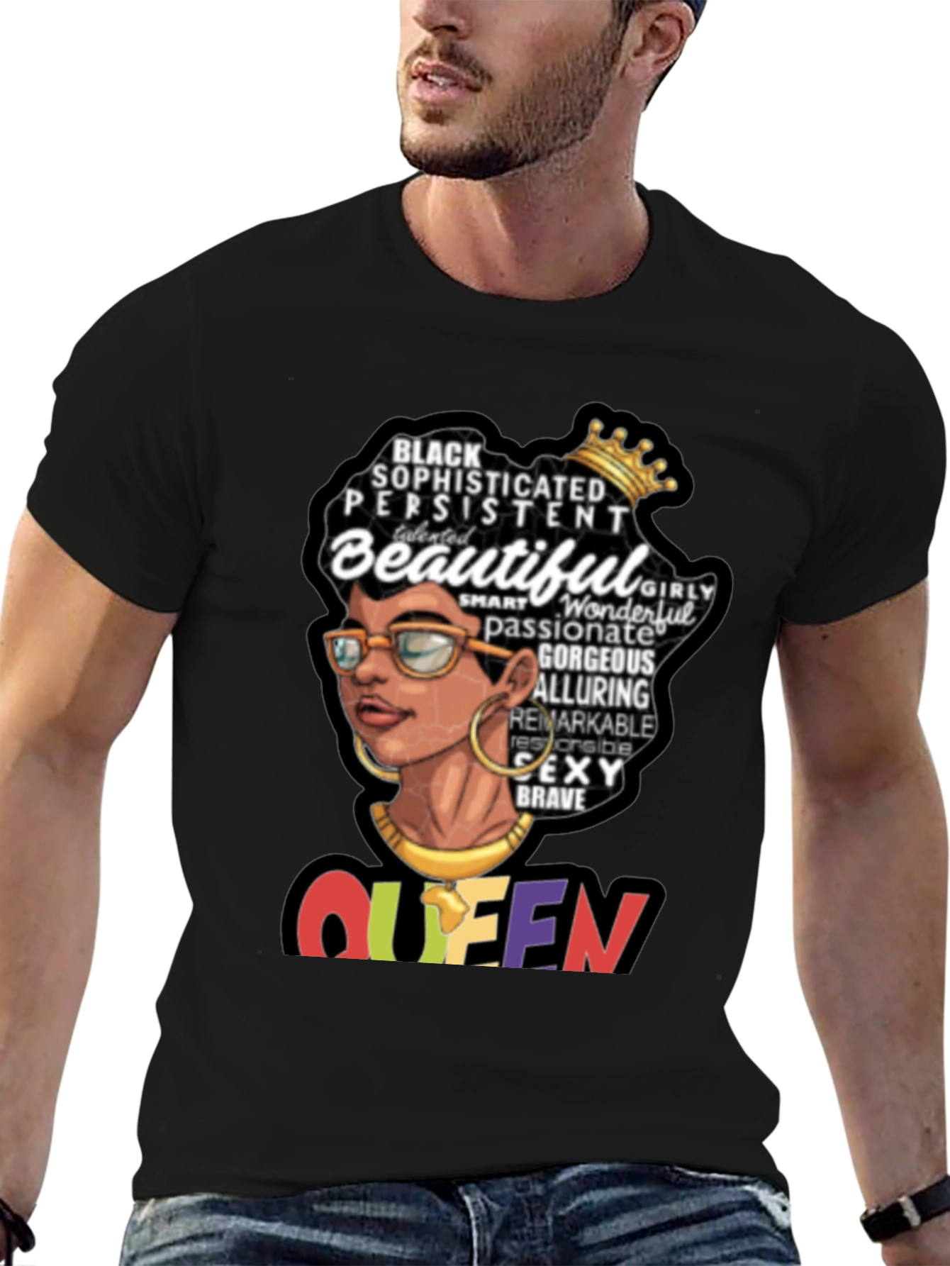 Black Queen Graphic Tee - Sophisticated & Beautiful