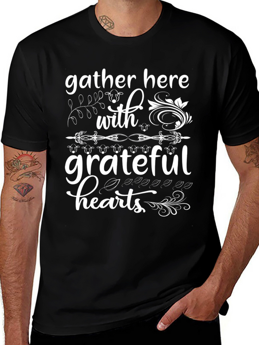 Gather Here With Grateful Hearts Graphic Tee