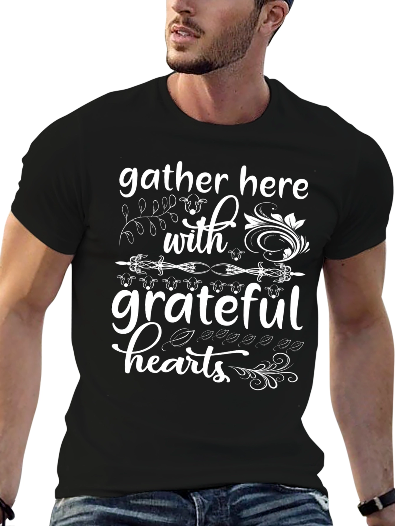 Gather Here With Grateful Hearts Graphic Tee