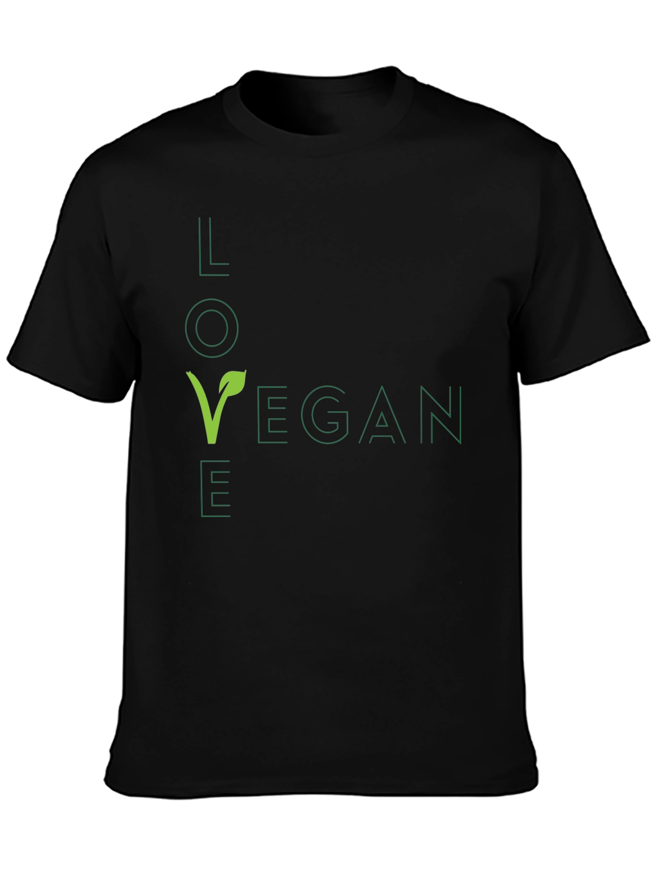Vegan Love Graphic Tee - Black
