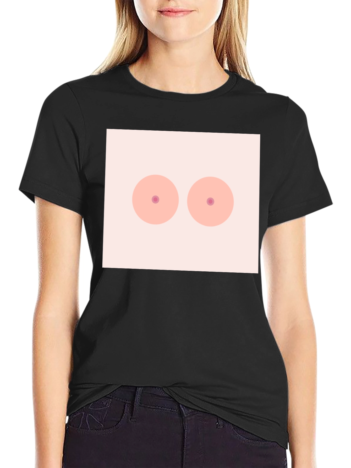 Novelty Graphic T-Shirt - Boobs Design