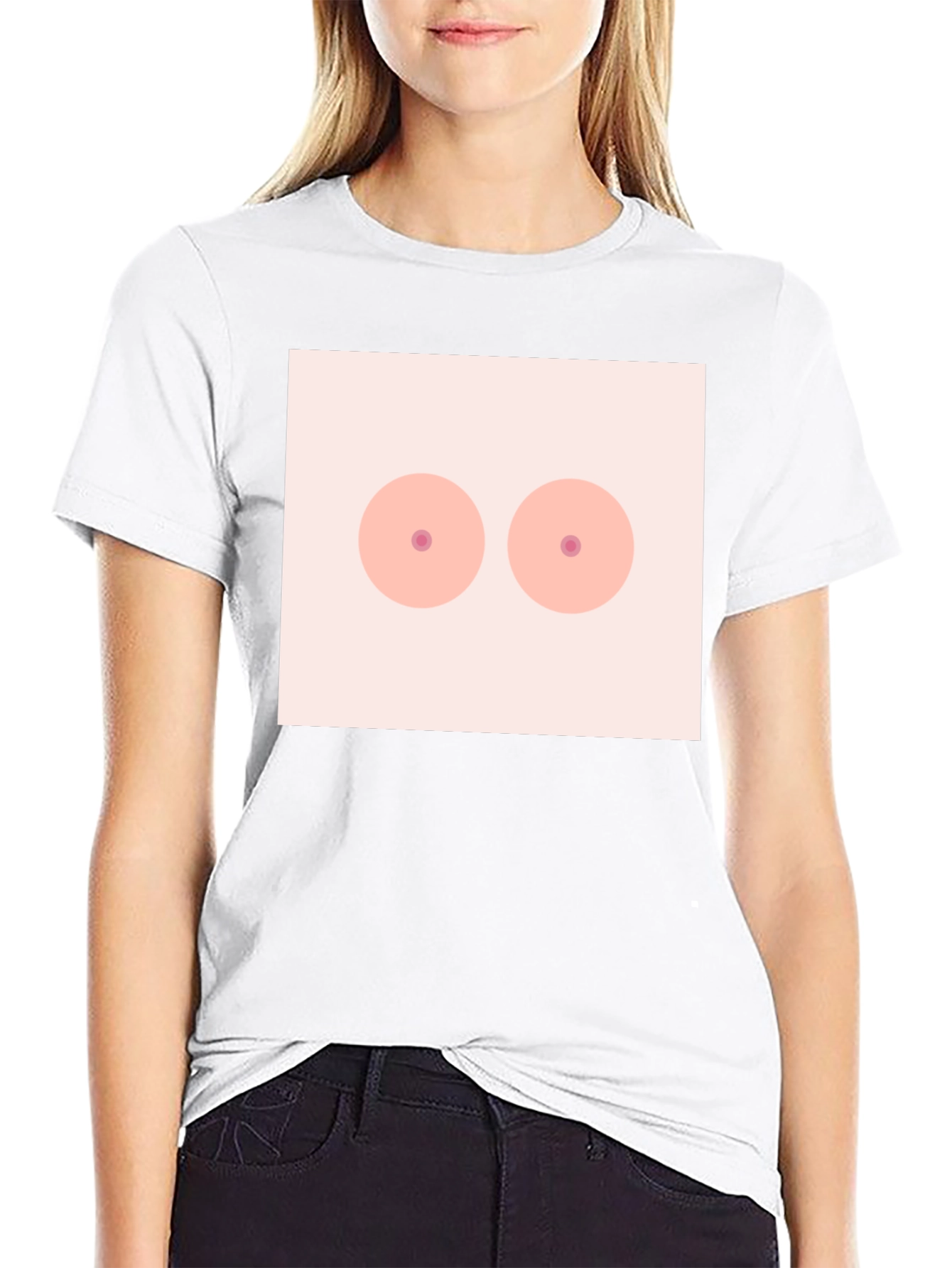 Novelty Graphic T-Shirt - Boobs Design
