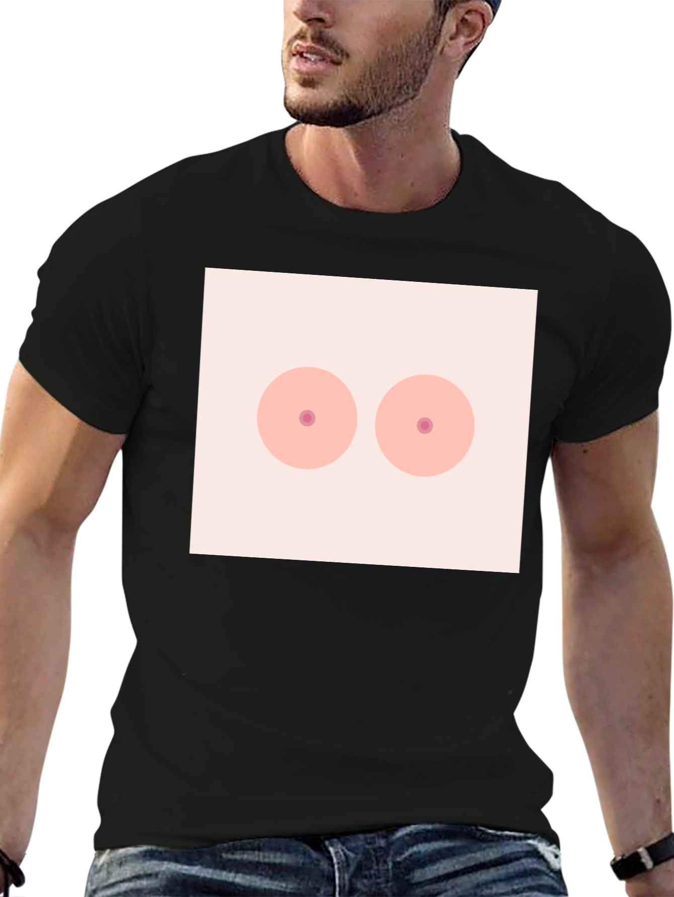 Novelty Graphic T-Shirt - Boobs Design