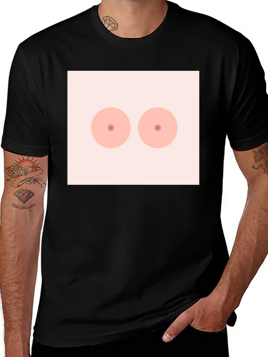 Novelty Graphic T-Shirt - Boobs Design